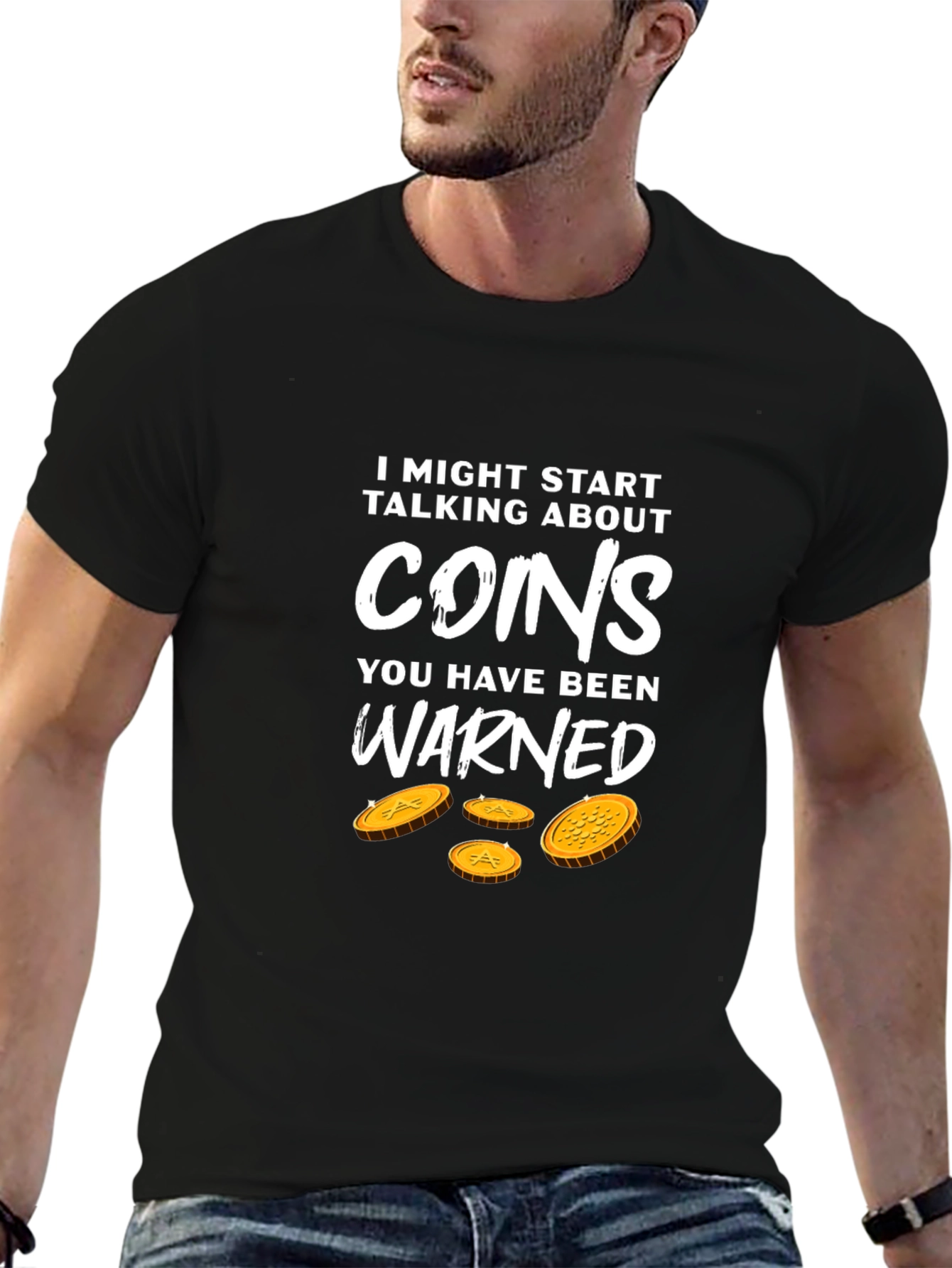 Black Coin Collector Novelty Graphic Tee view 6