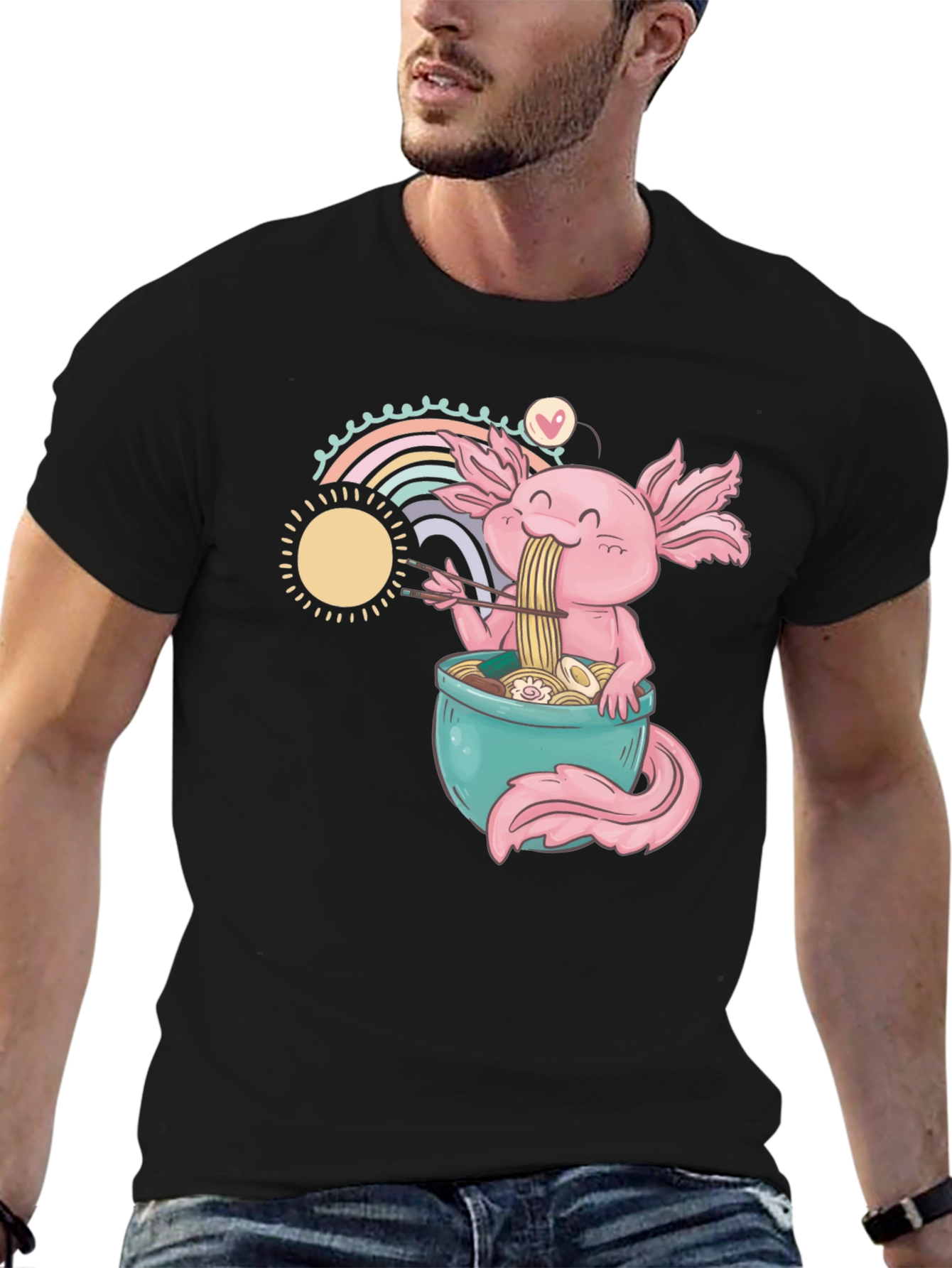 Axolotl Ramen T-Shirt - Cute Anime Design - 6