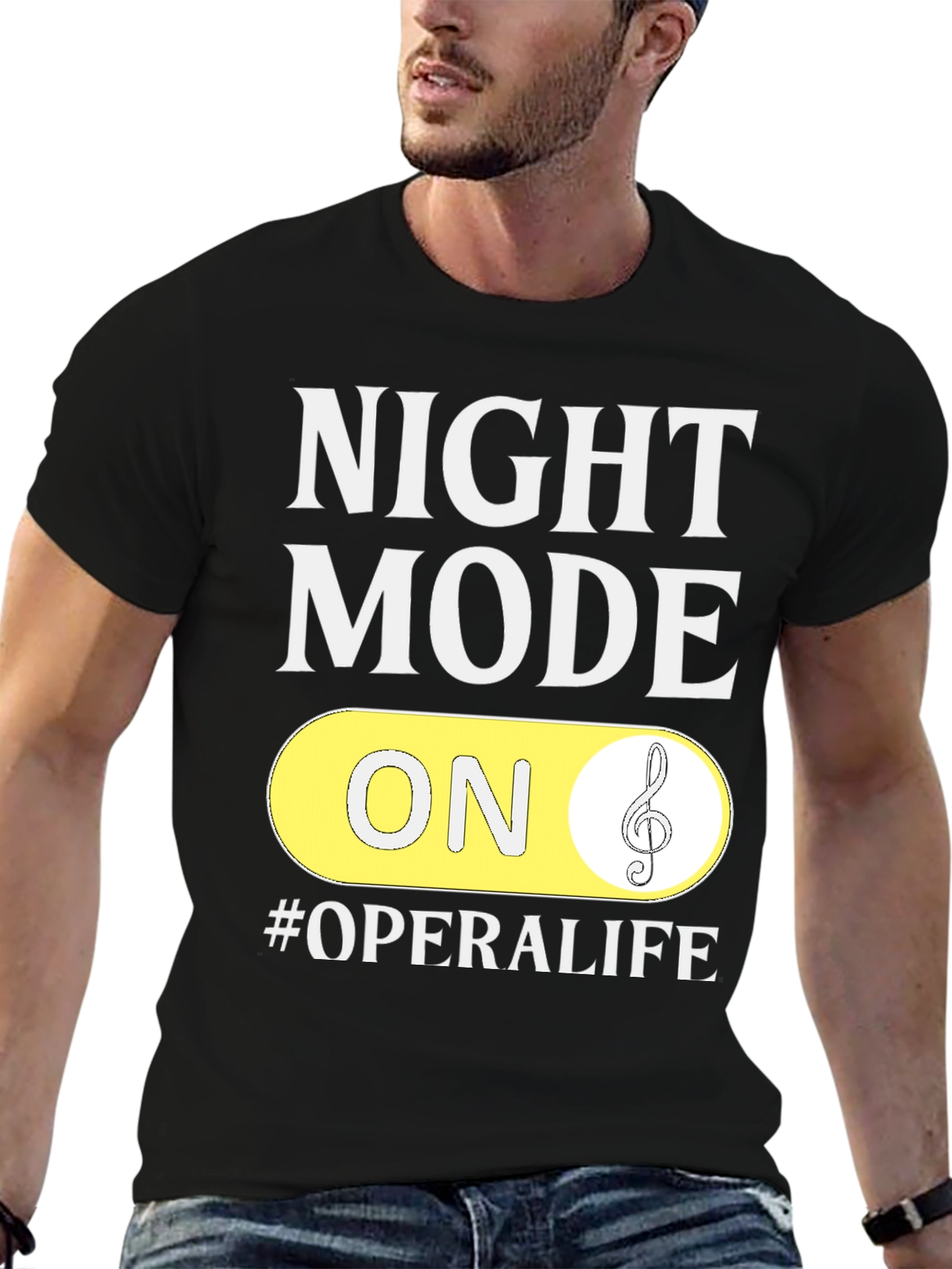 Black Night Mode ON #OPERALIFE T-Shirt view 6