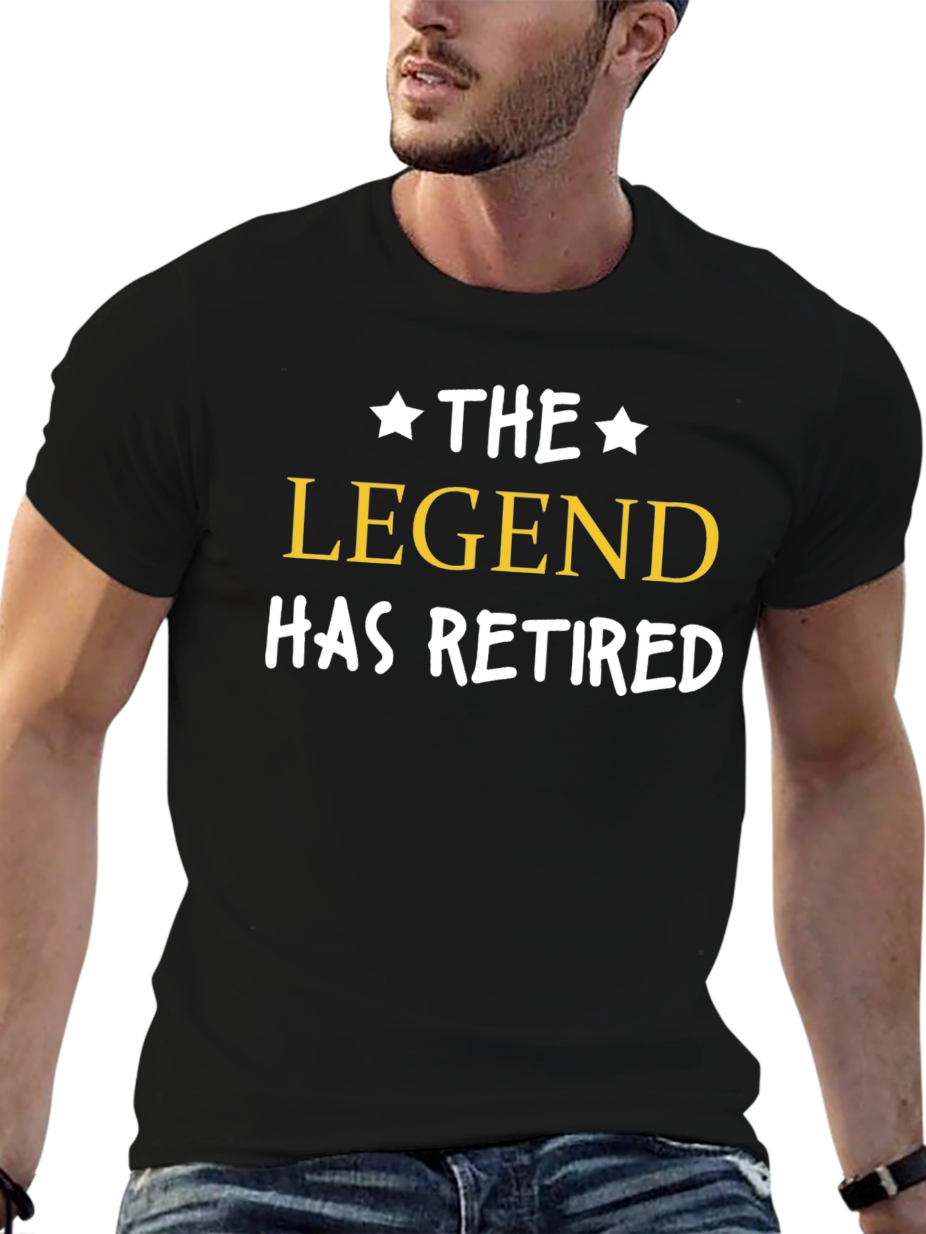 Black The Legend Has Retired Graphic Tee view 6