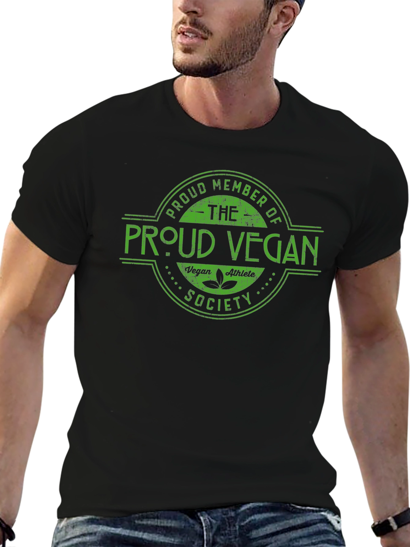 Black Proud Vegan Society T-Shirt view 6