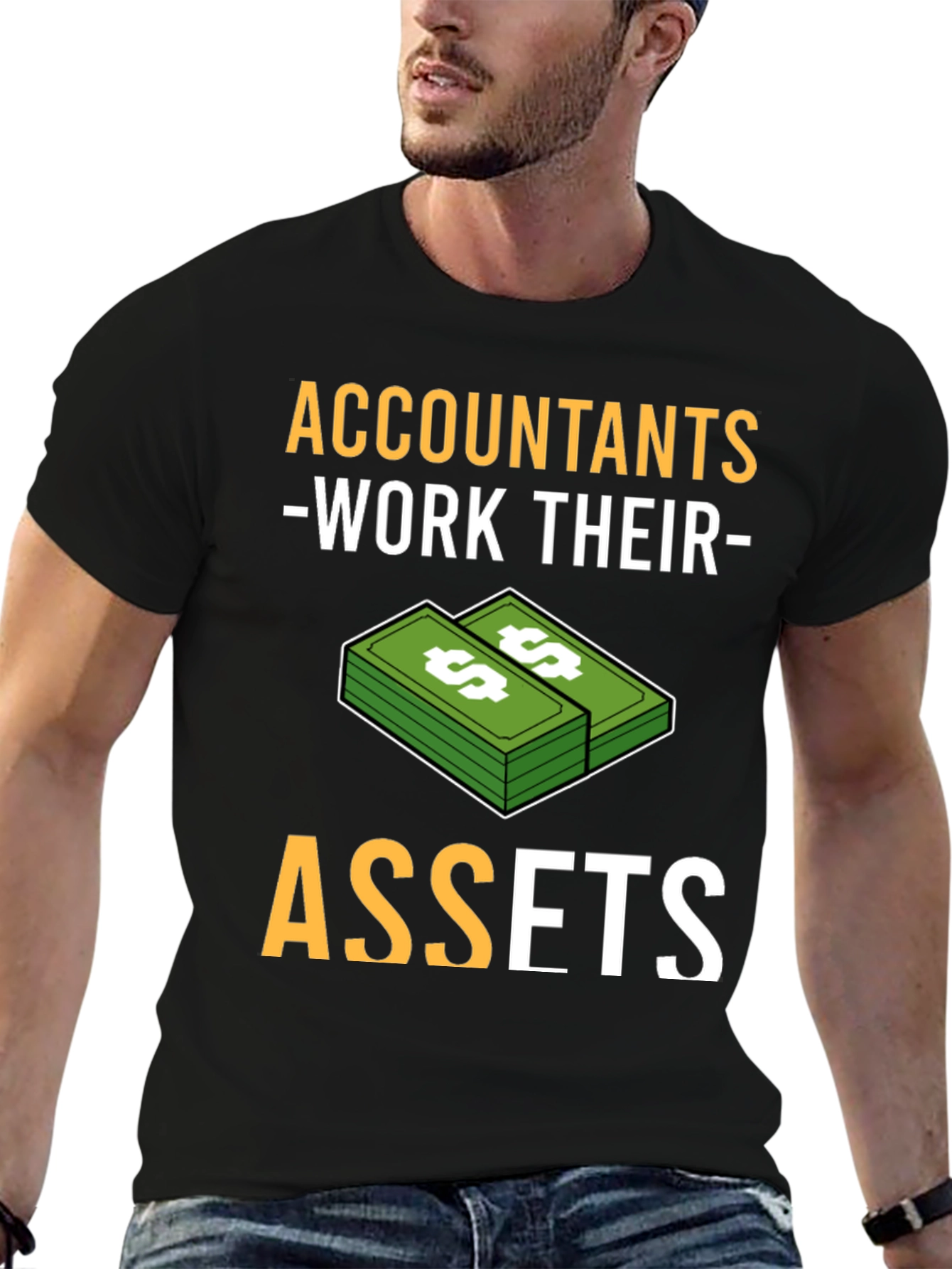 Black Accountants Work Their Assets Graphic T-Shirt view 6