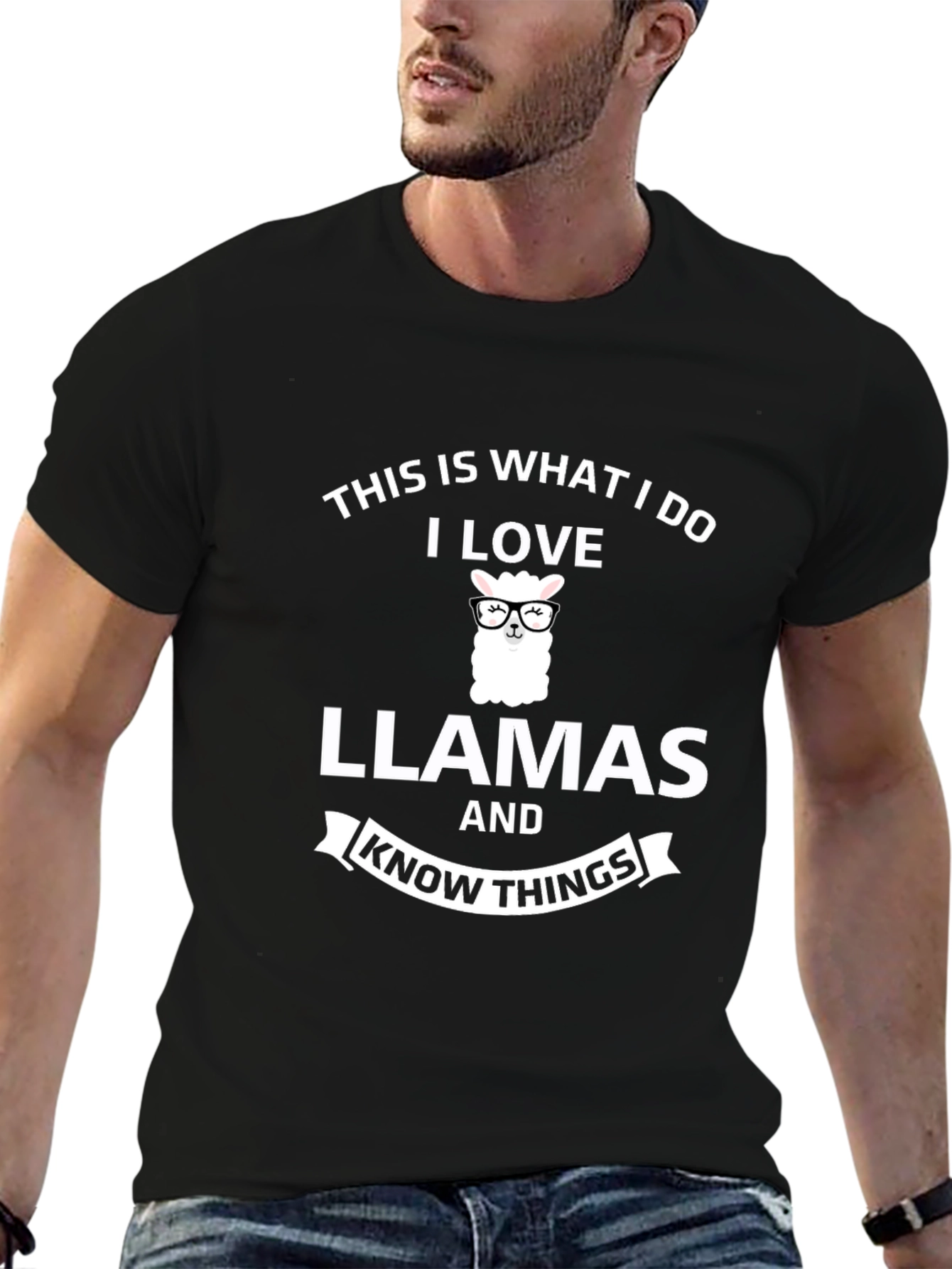 Black Llama Lover Graphic Tee - This is What I Do! view 6
