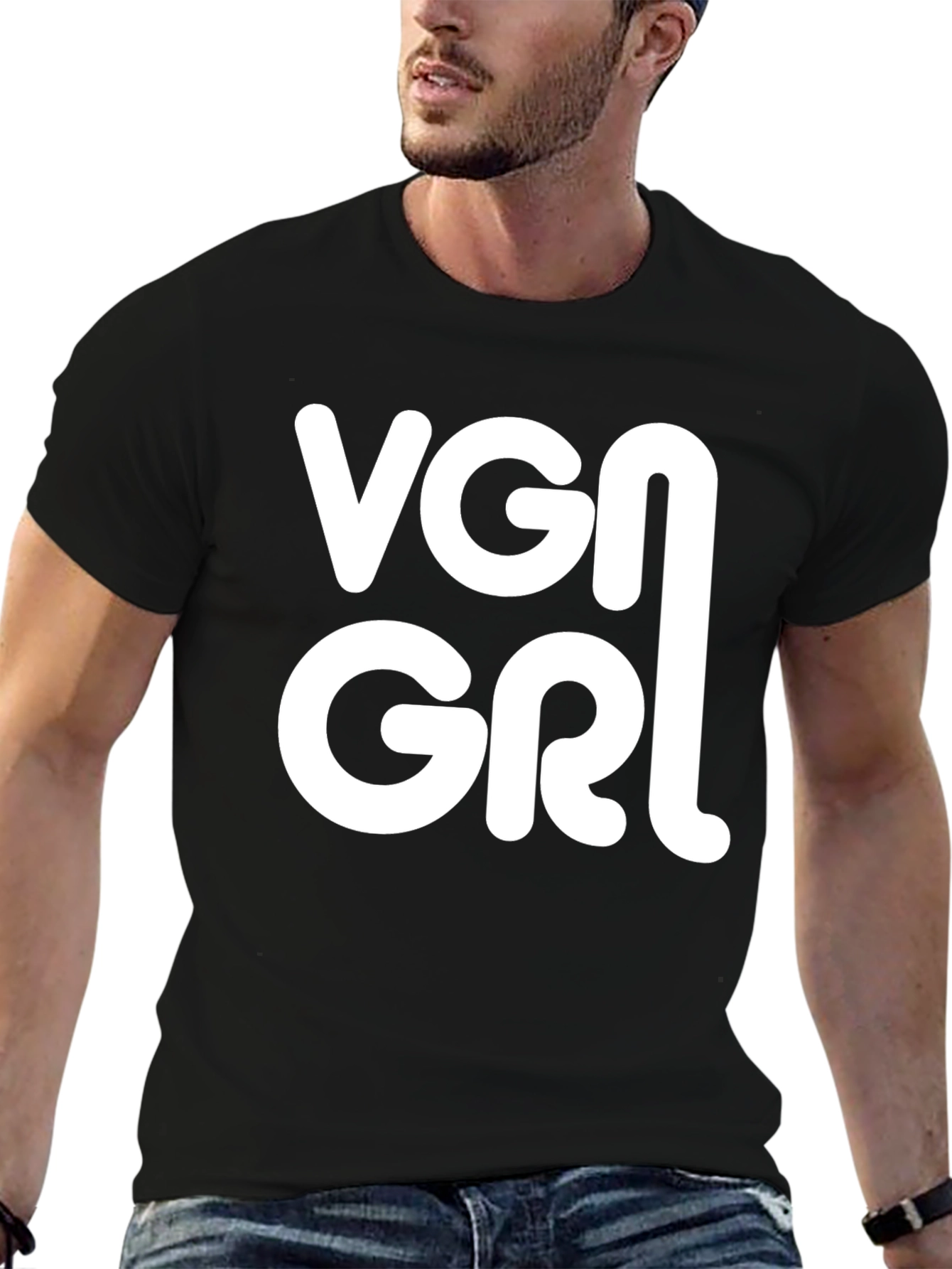 Black VGN GRL T-Shirt - Vegan Style view 6