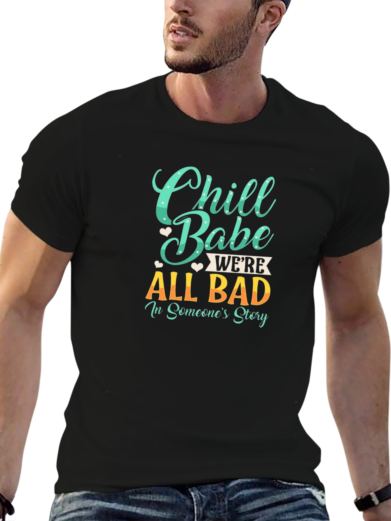Black Chill Babe Graphic Tee - All Bad Story view 6