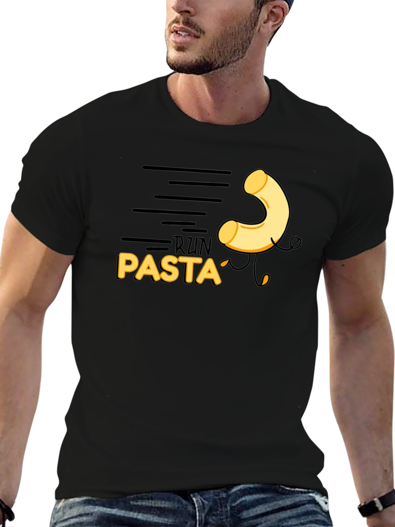 Black Run Pasta Black T-Shirt view 6