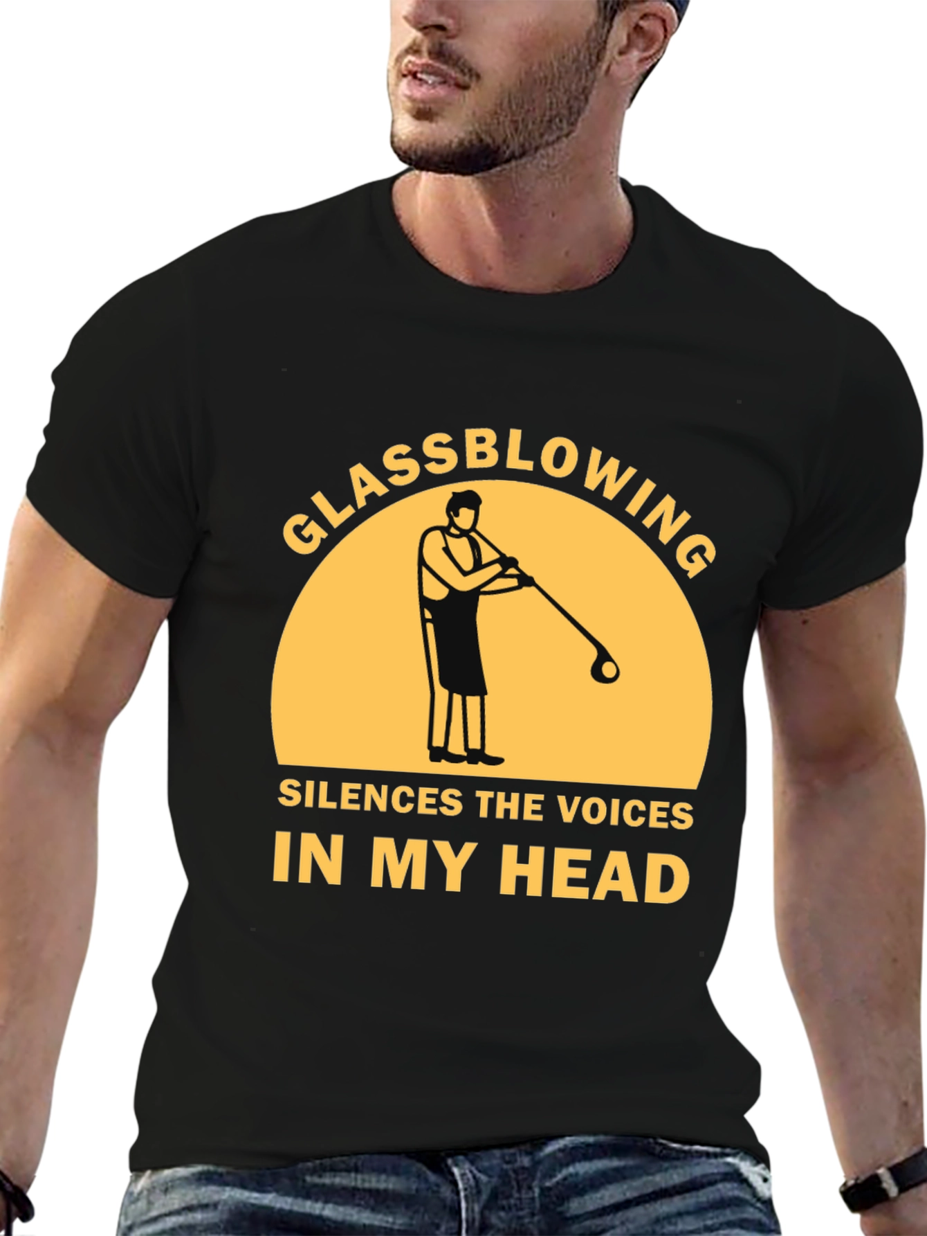 Black Glassblowing Silences The Voices T-Shirt view 6