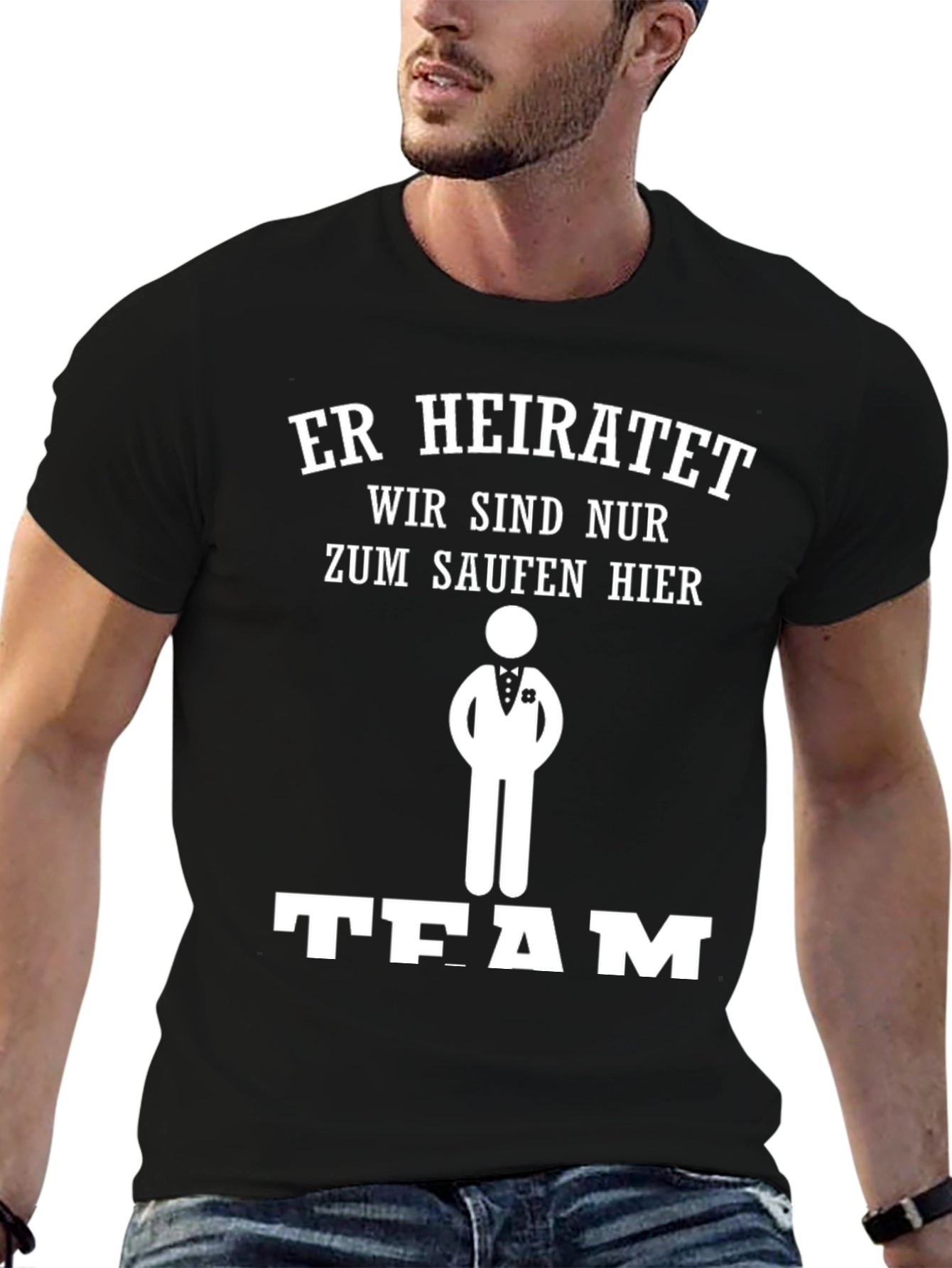 Groomsmen Team Drinking Black T-Shirt - 6