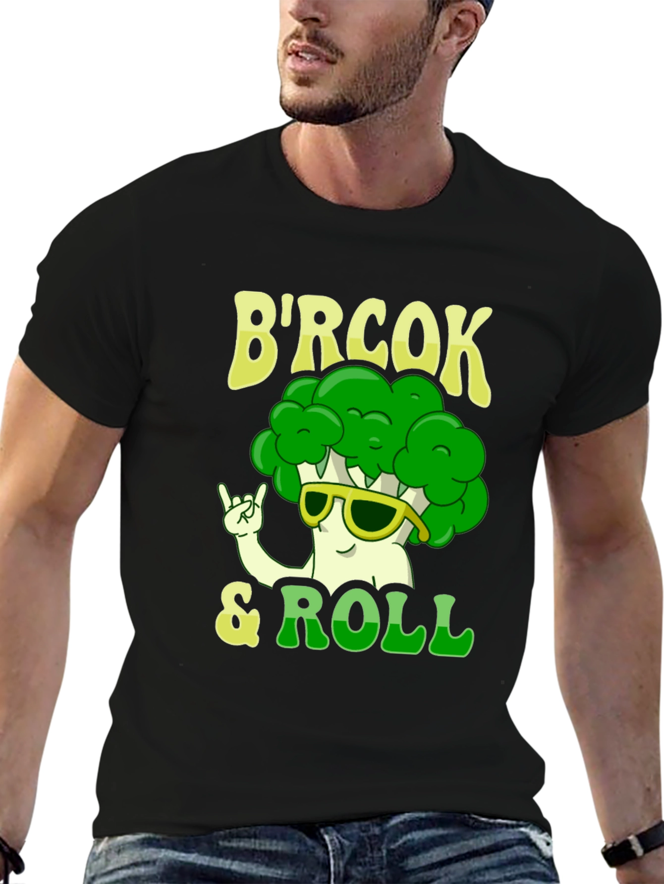 Black B'rock & Roll Broccoli T-Shirt view 6