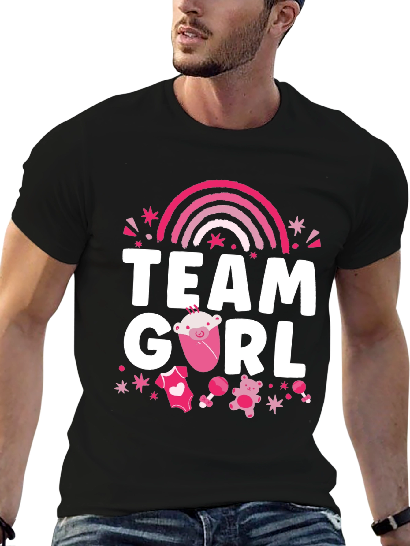 Team Girl Baby Shower T-Shirt - 6