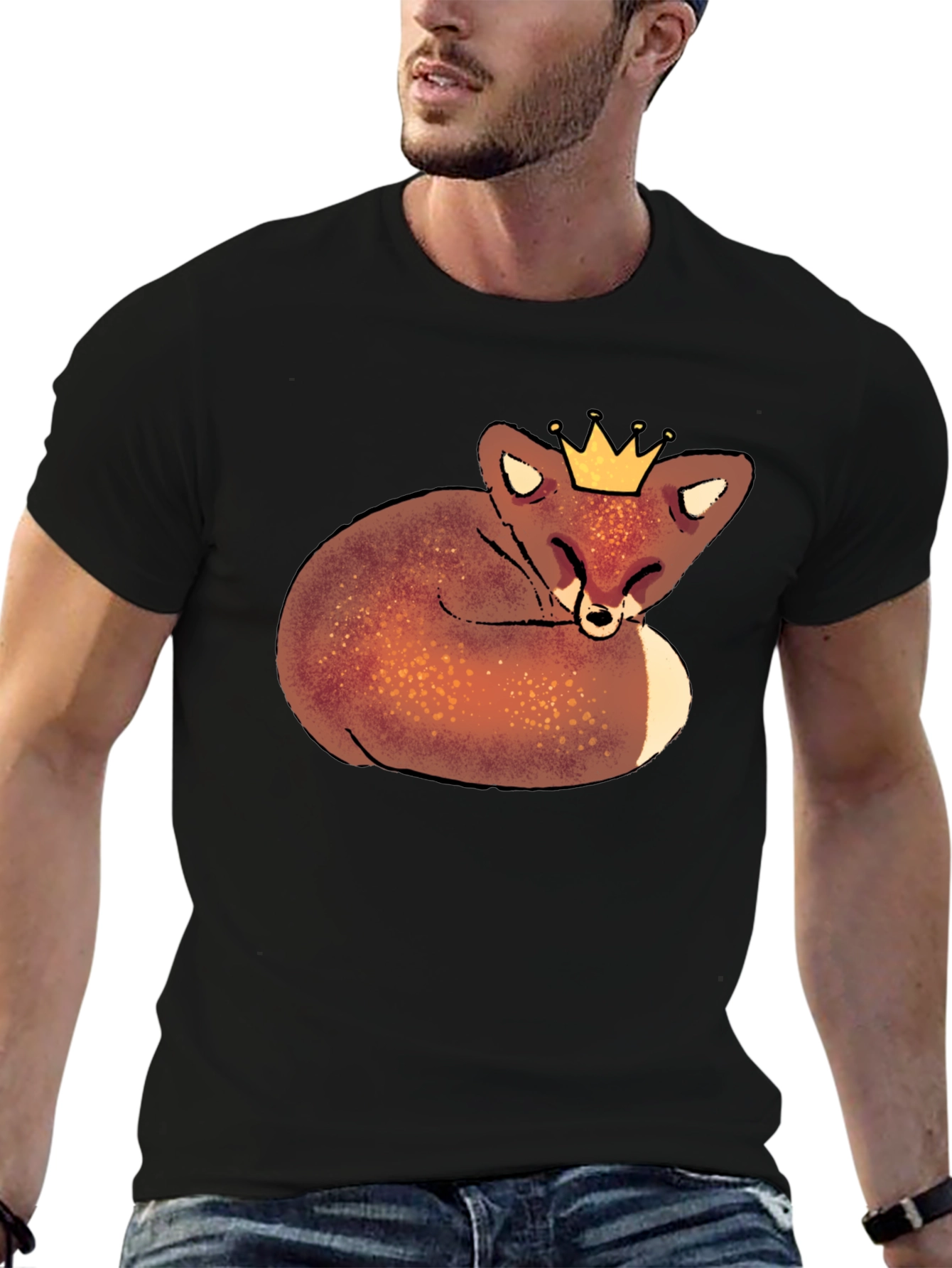 Black Fox Prince Black T-Shirt view 6