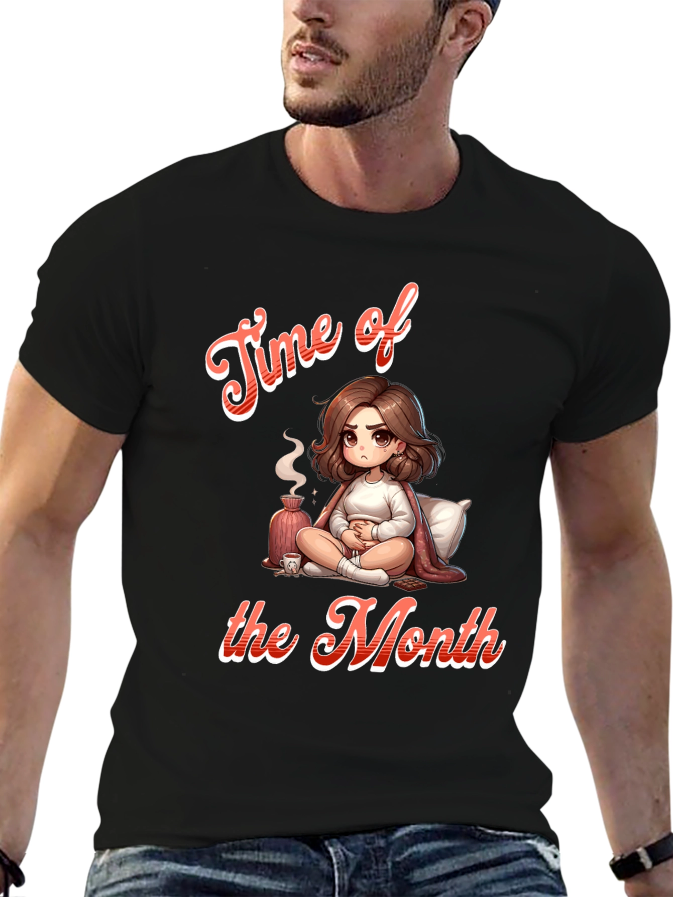 Black Time of the Month Graphic Tee view 6