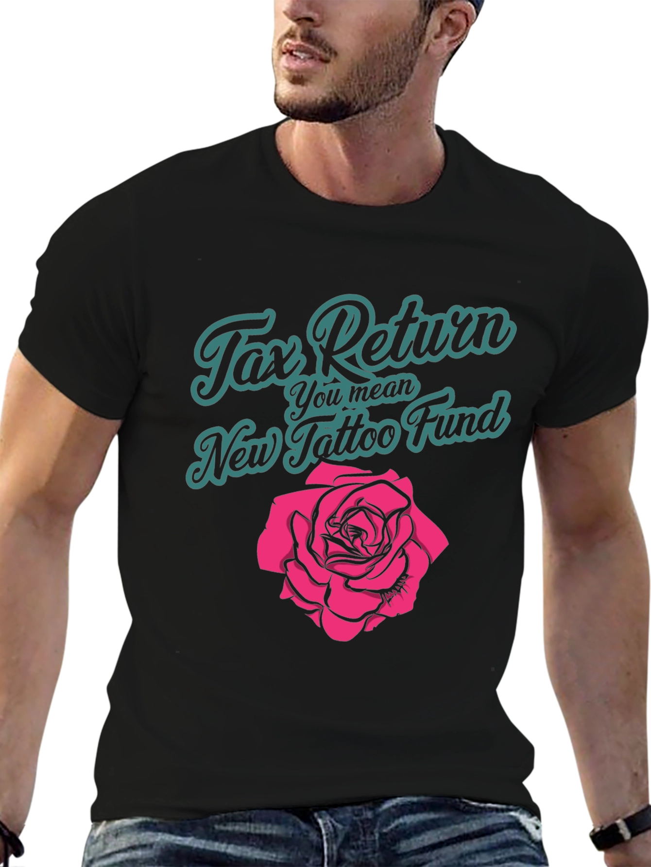 Black Tax Return Tattoo Fund T-Shirt view 6