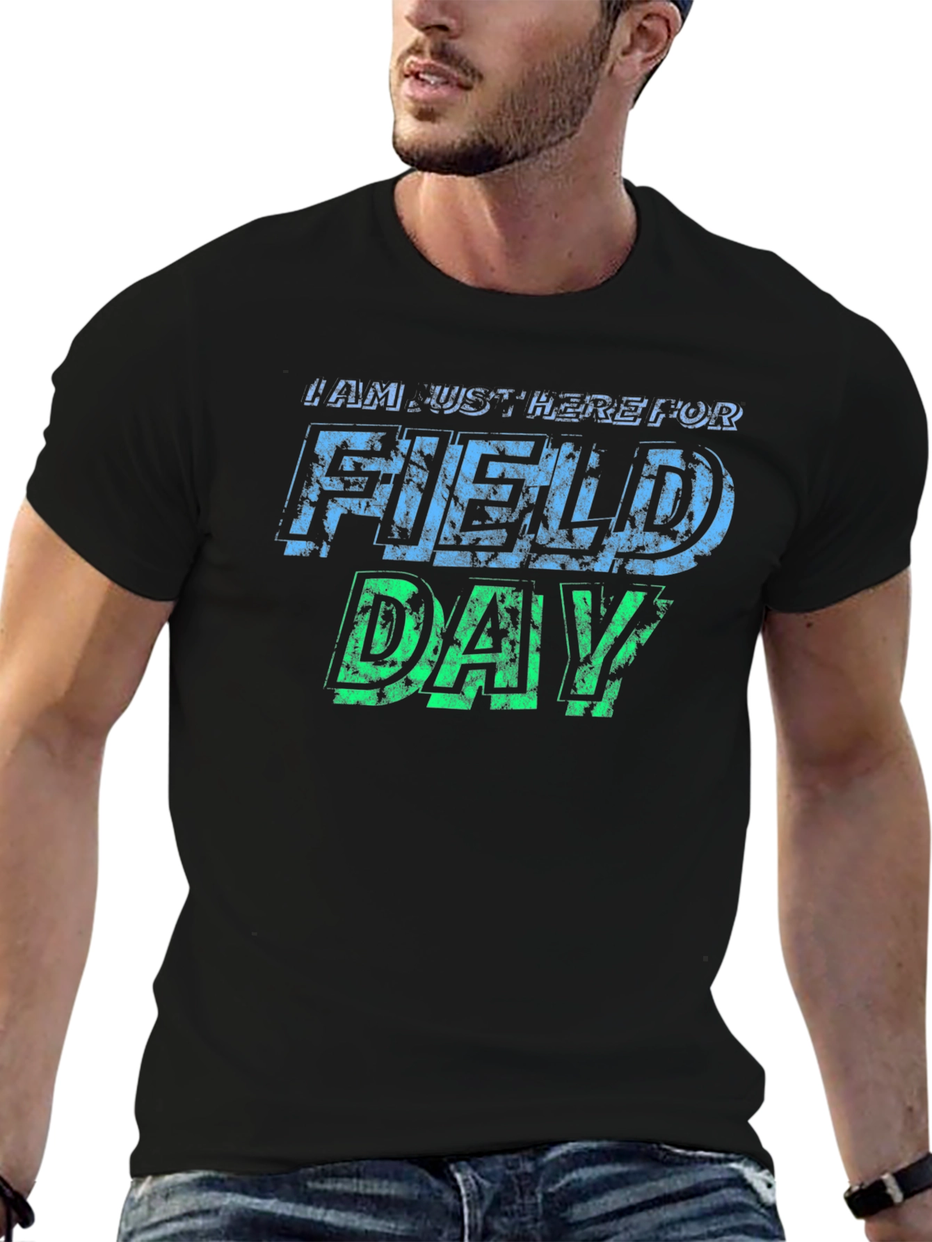 Black Field Day T-Shirt - Novelty Graphic Tee view 6