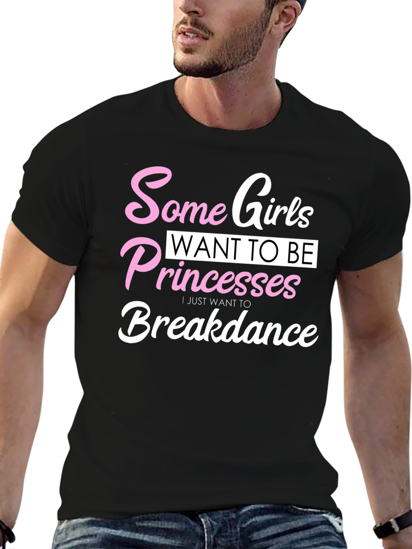 Black Breakdance Princess T-Shirt, Funny Graphic Tee view 6