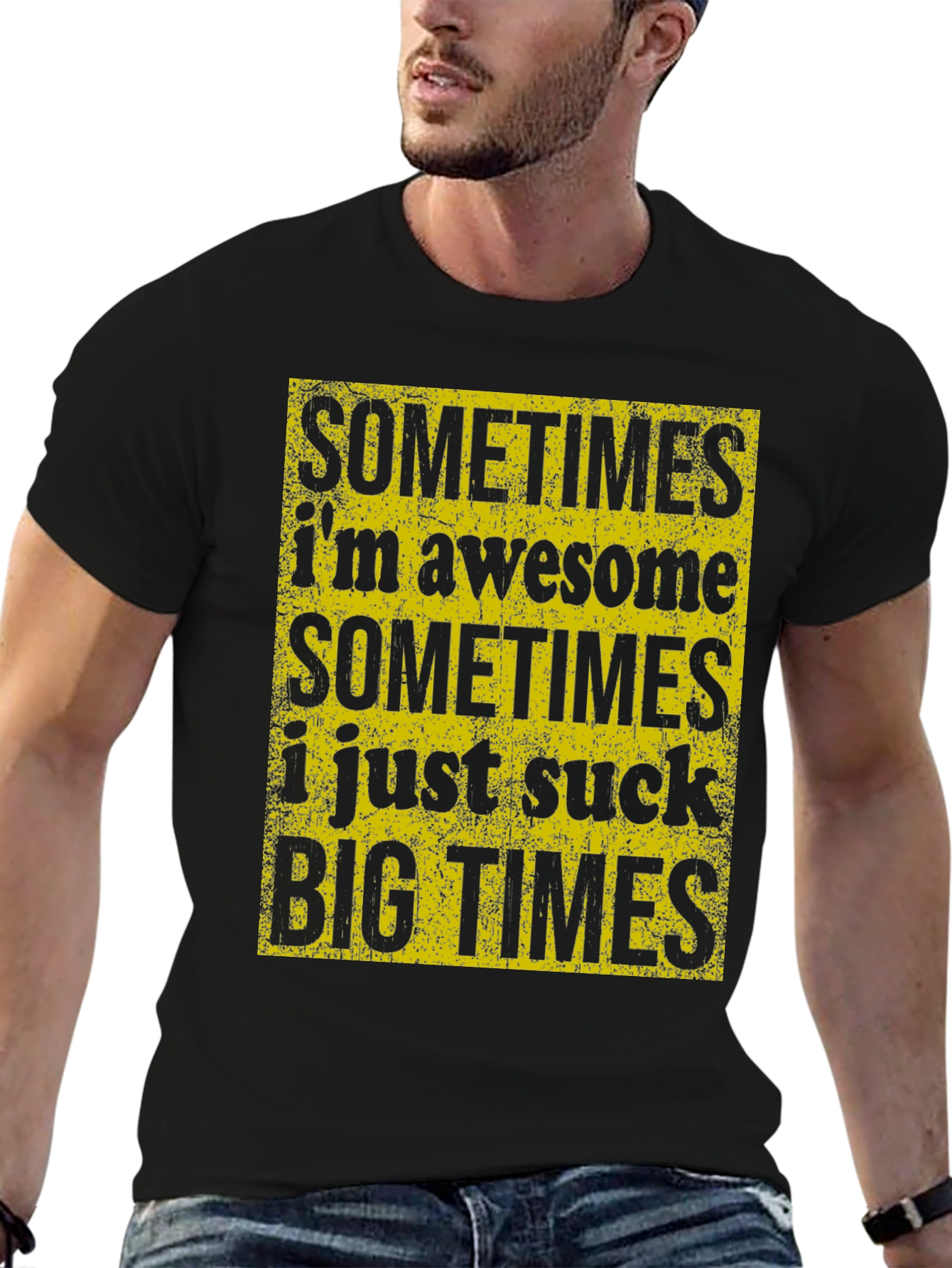Black Sometimes I'm Awesome T-Shirt view 6