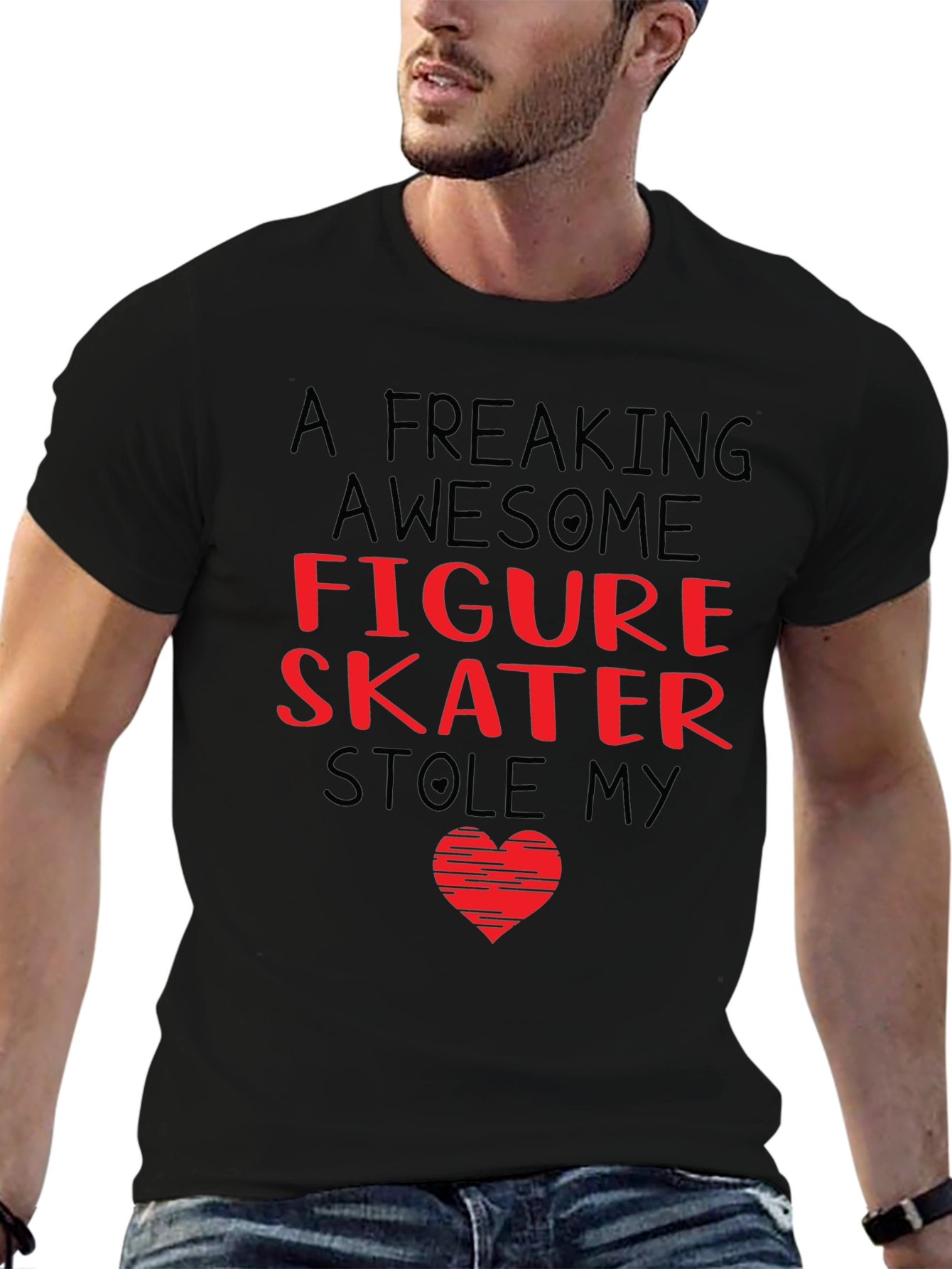 Black Figure Skater Stole My Heart T-Shirt view 6