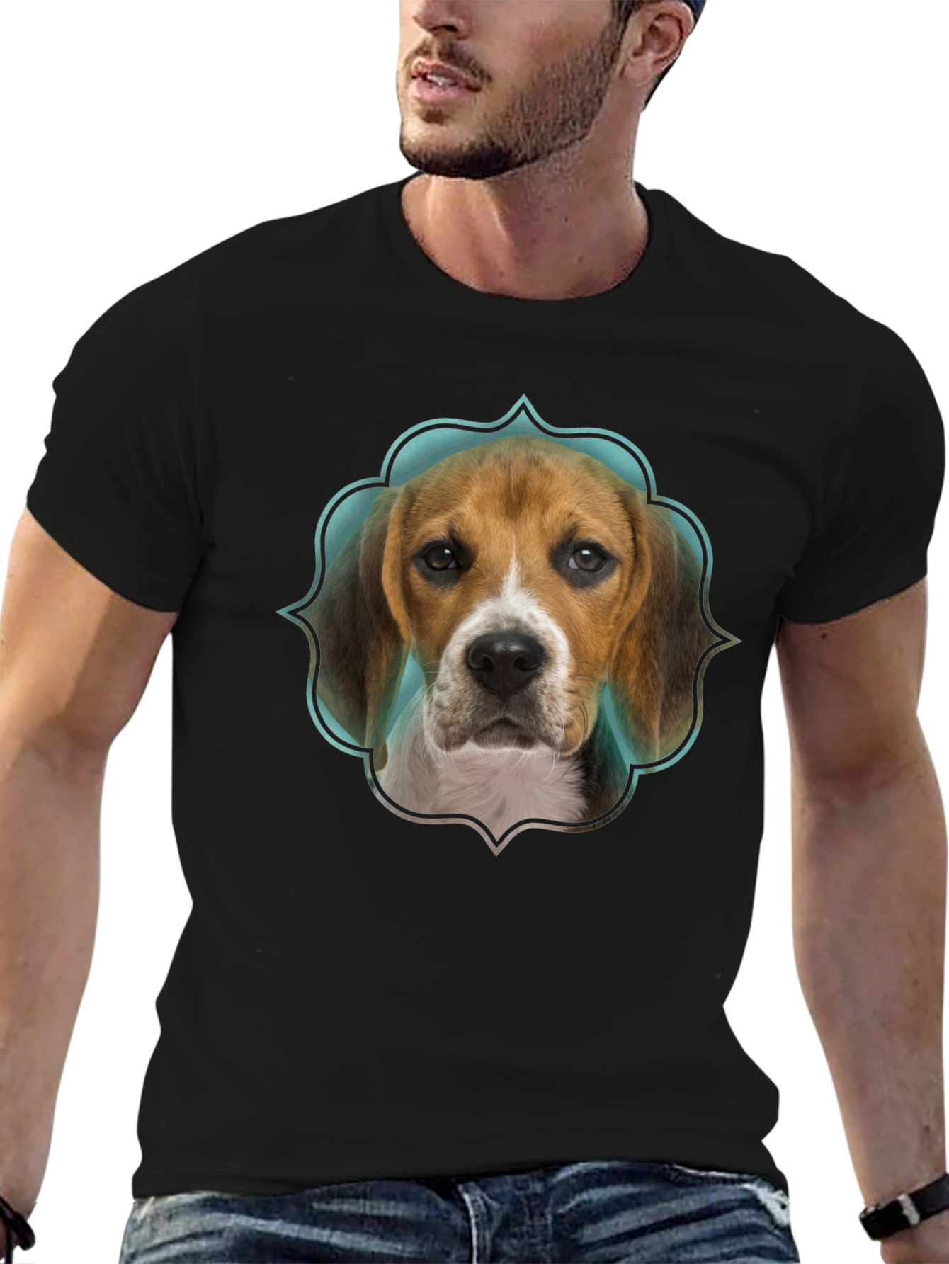 Black Beagle Dog T-Shirt - Cute Pet Graphic Tee view 6