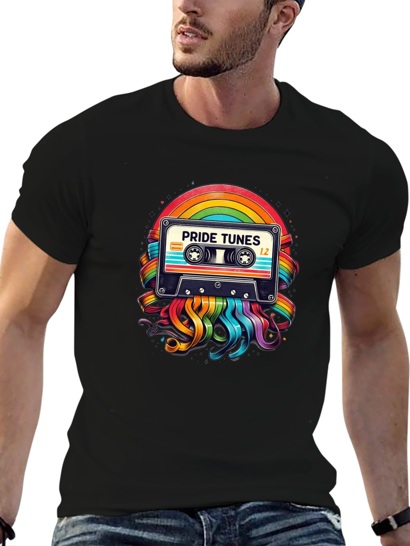 Black Pride Tunes Graphic Tee view 6