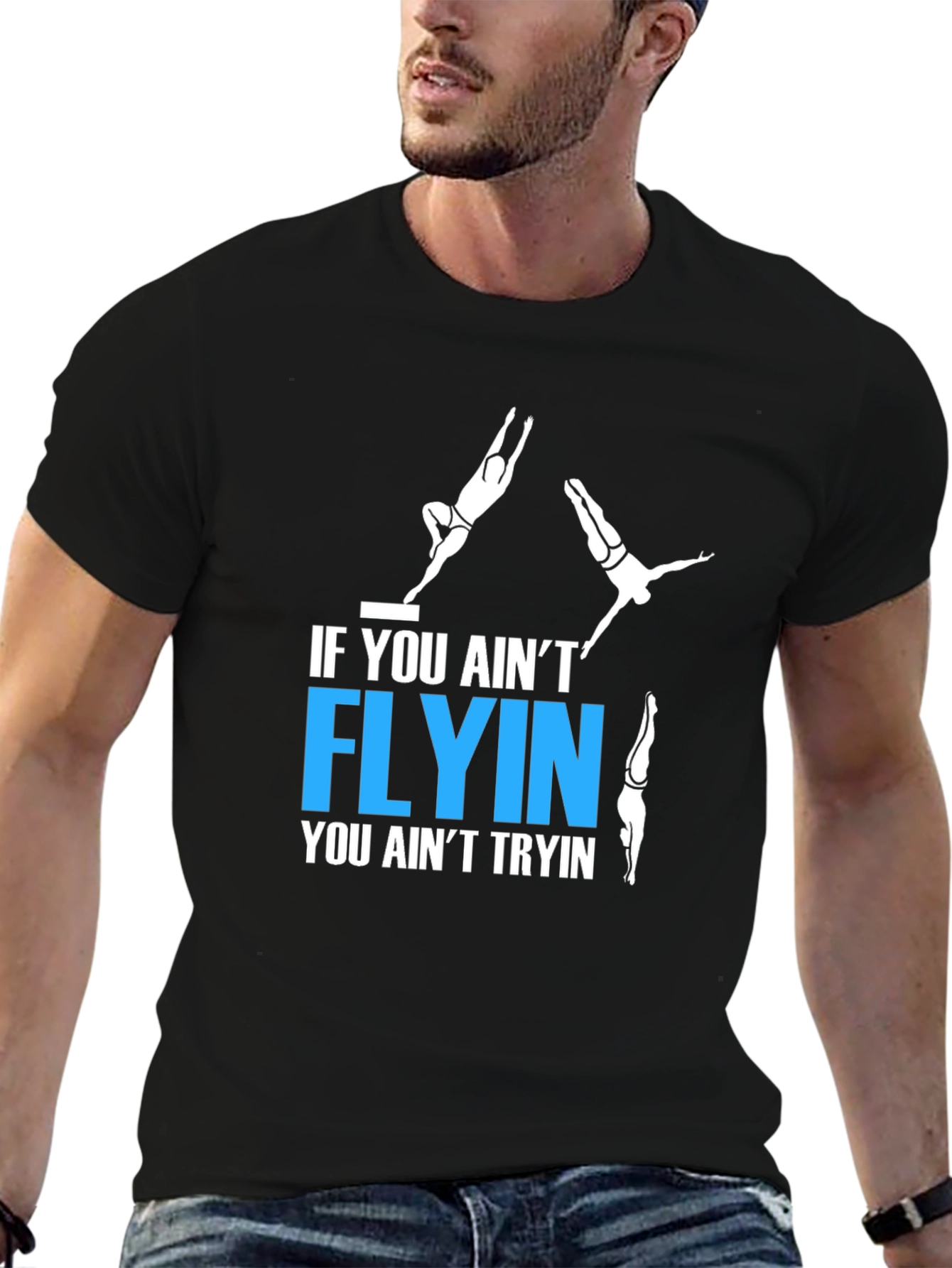 Black If You Ain't Flyin' T-Shirt view 6