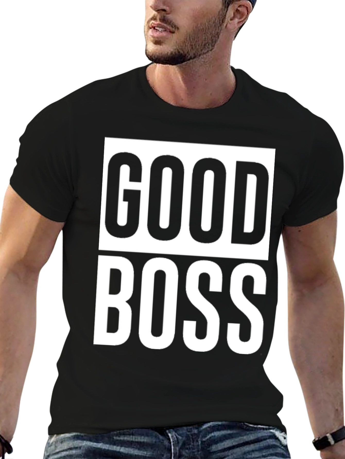 Good Boss Graphic T-Shirt - Bold Black Tee - 6