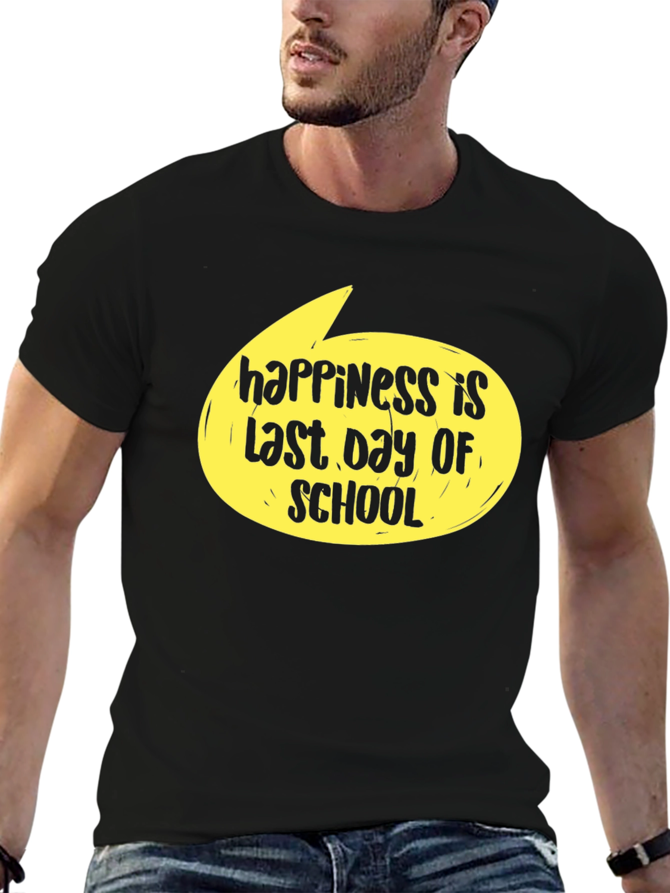 Black Happiness Last Day of School T-Shirt view 6