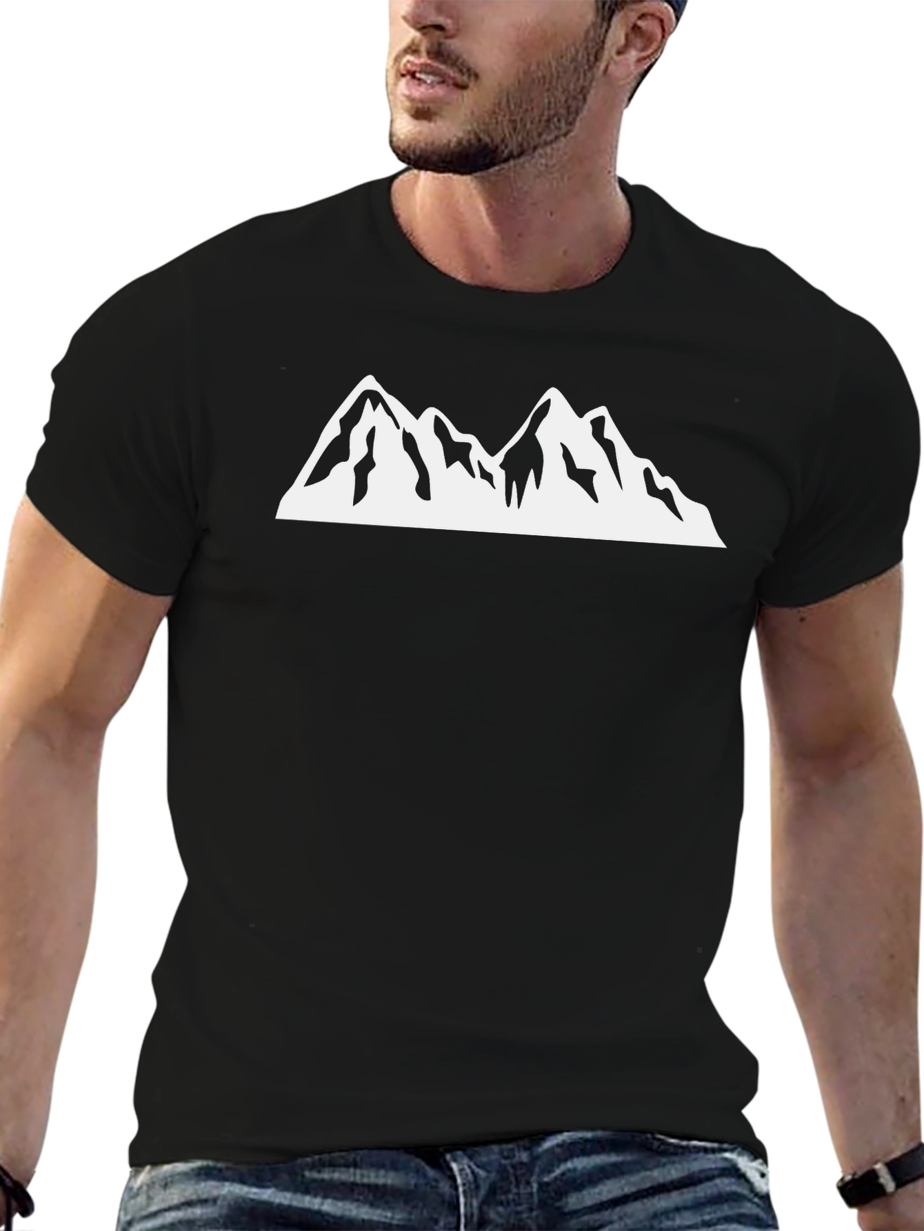 Black Mountain Peak Graphic Tee - Black view 6