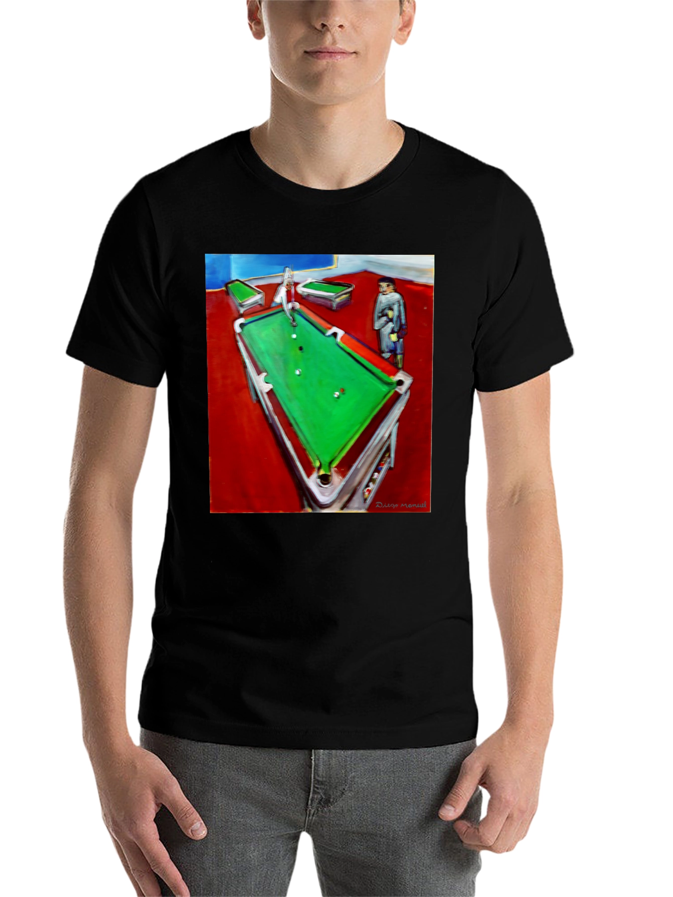 Abstract Pool Hall Graphic Tee - 7