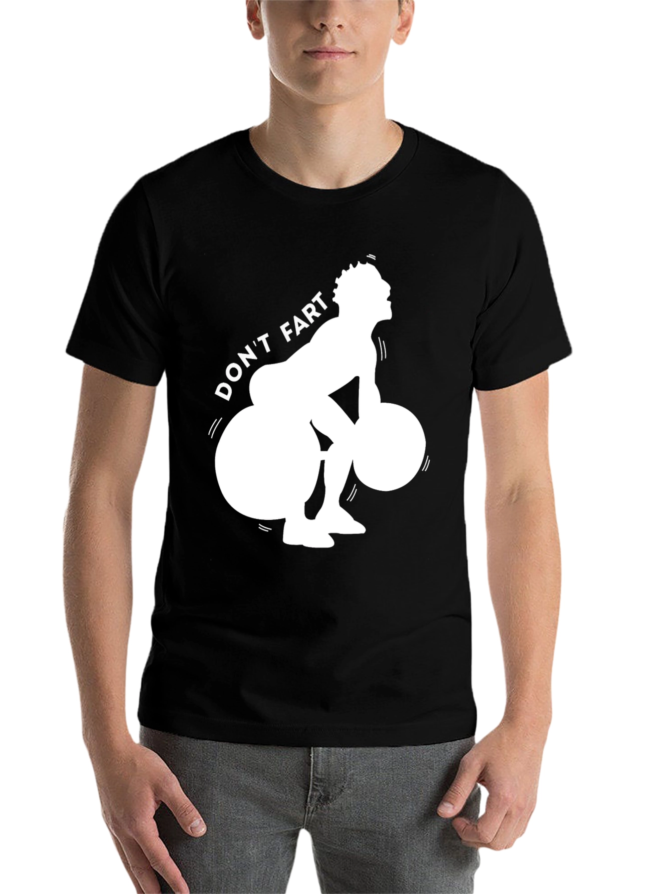 Black Don't Fart Weightlifting Graphic Tee view 7
