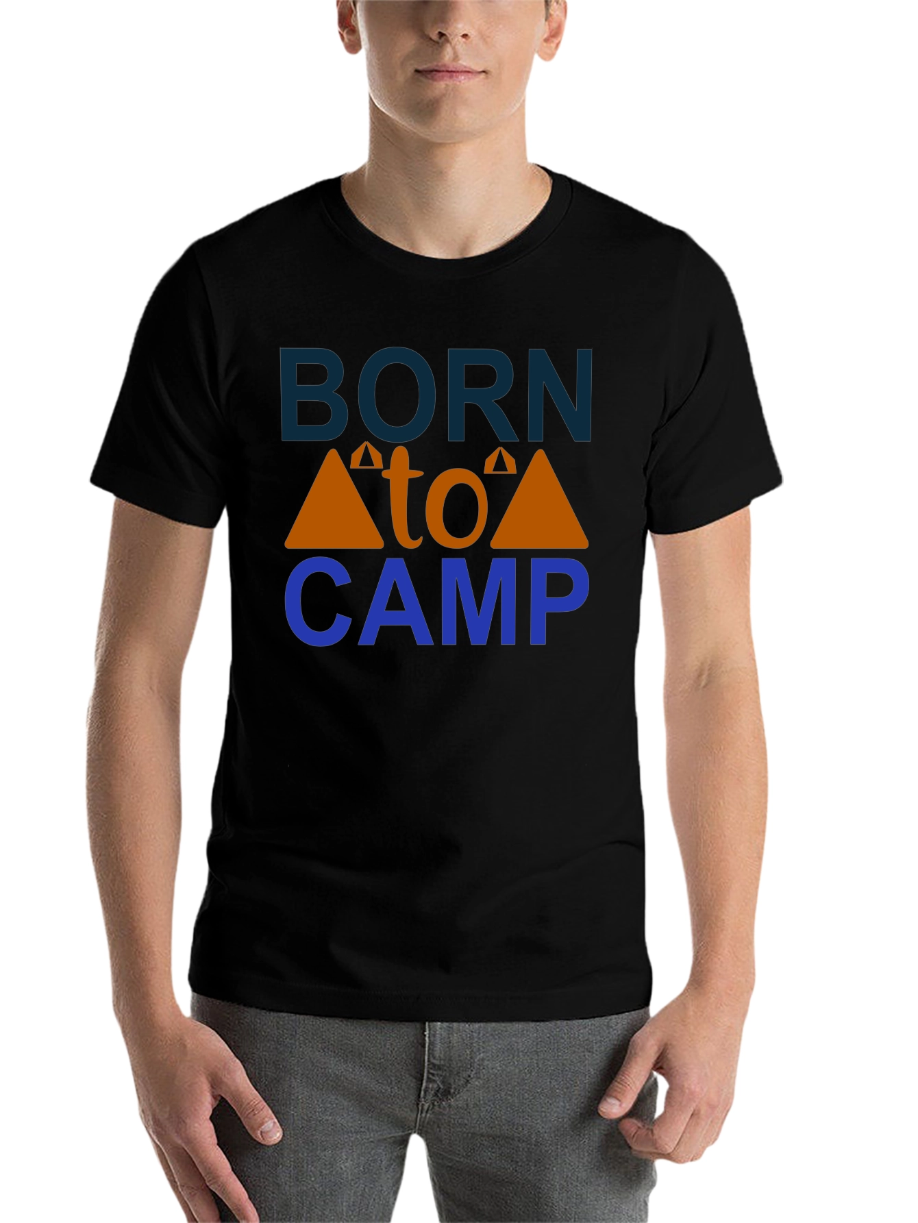 Black Born to Camp Graphic Tee view 7