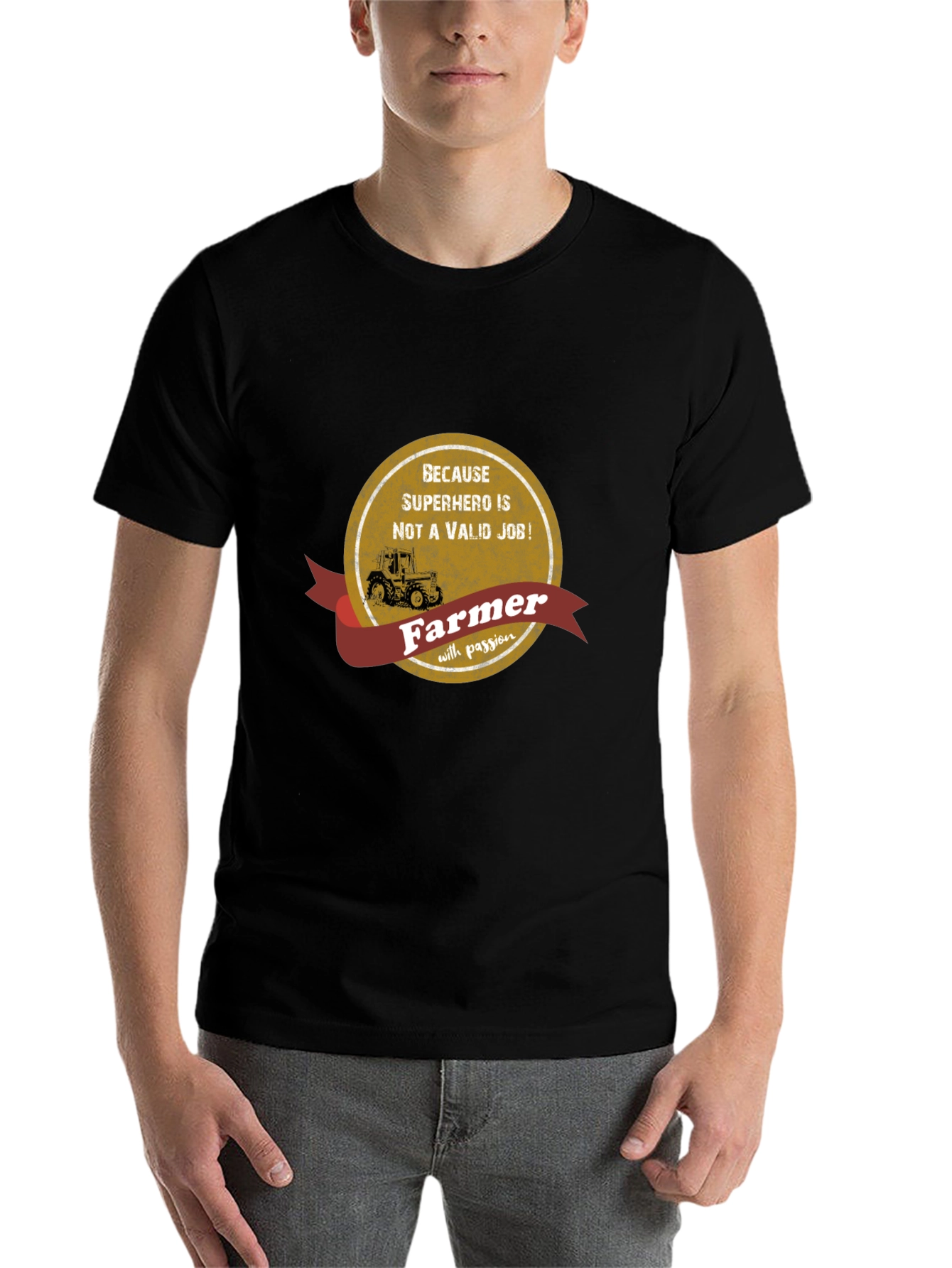 Black Farmer T-Shirt - Because Superhero Is Not a Valid Job! view 7