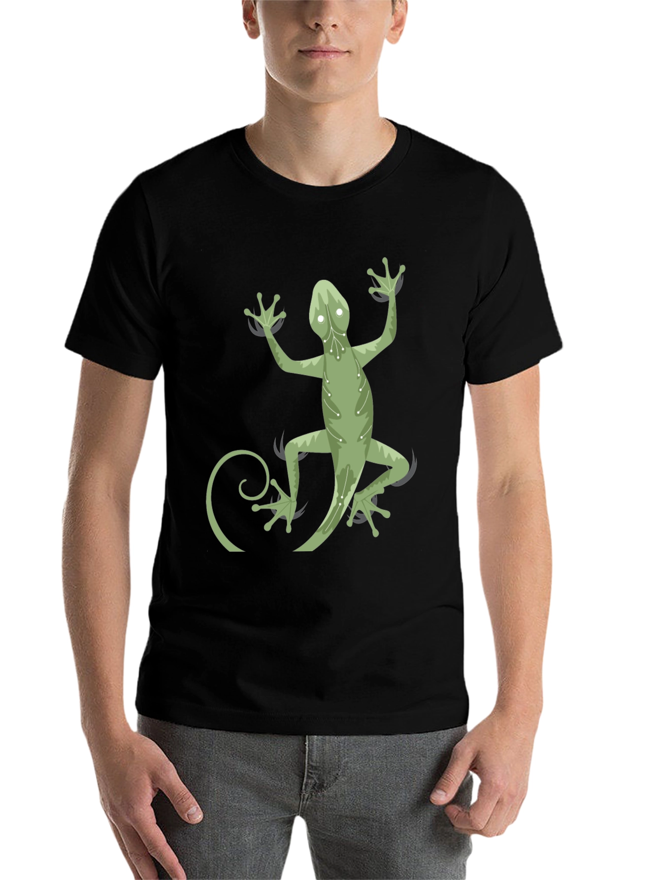 Black Gecko Circuitry Graphic Tee - Cool Casual Wear view 7