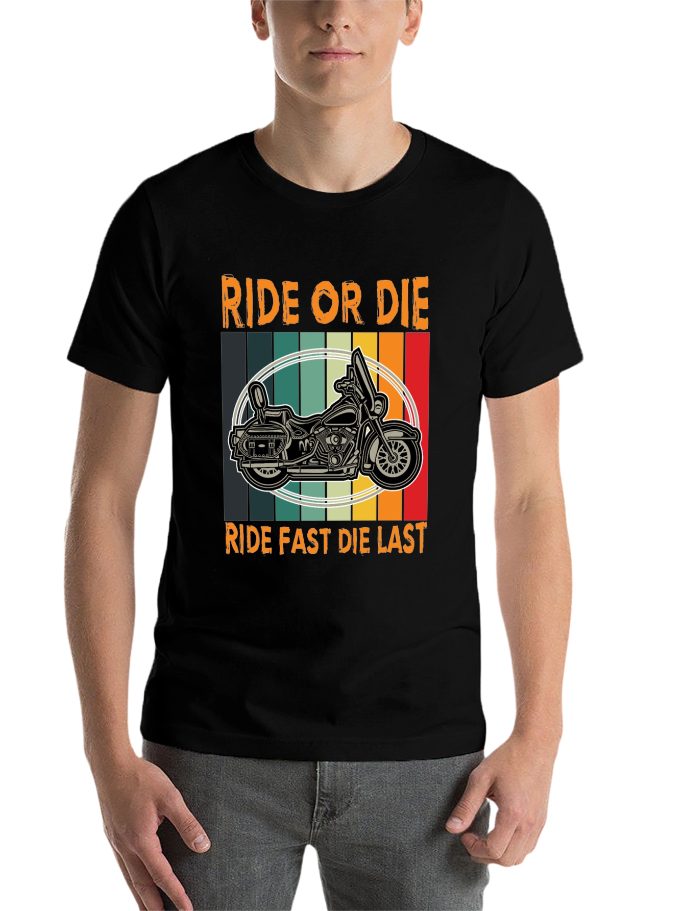 Black Ride or Die Graphic Tee - Biker Motorcycle T-Shirt view 7