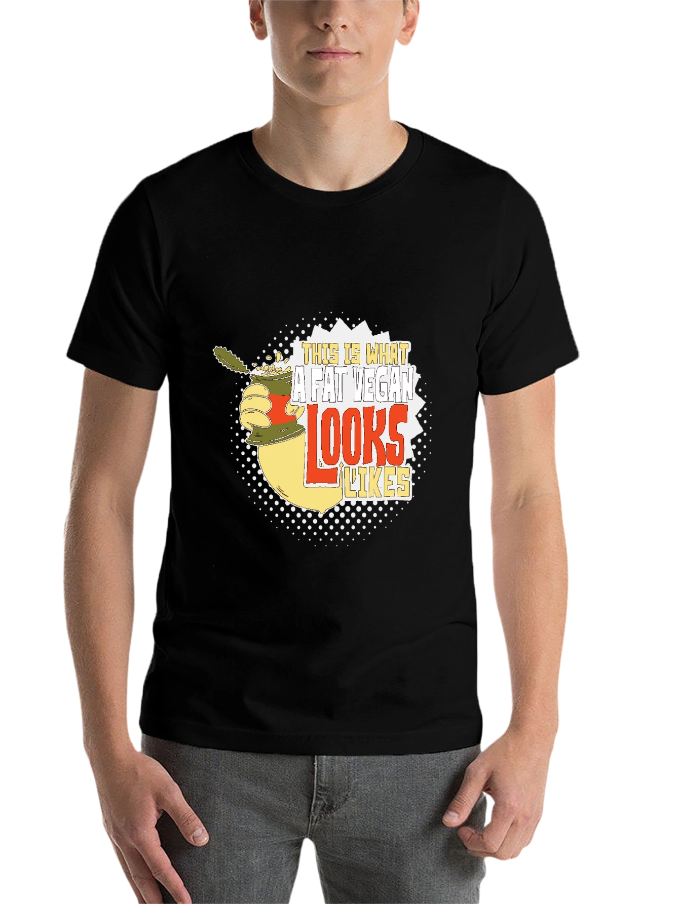 Funny Vegan T-Shirt - This Is What a Fat Vegan Looks Like Tee - 7