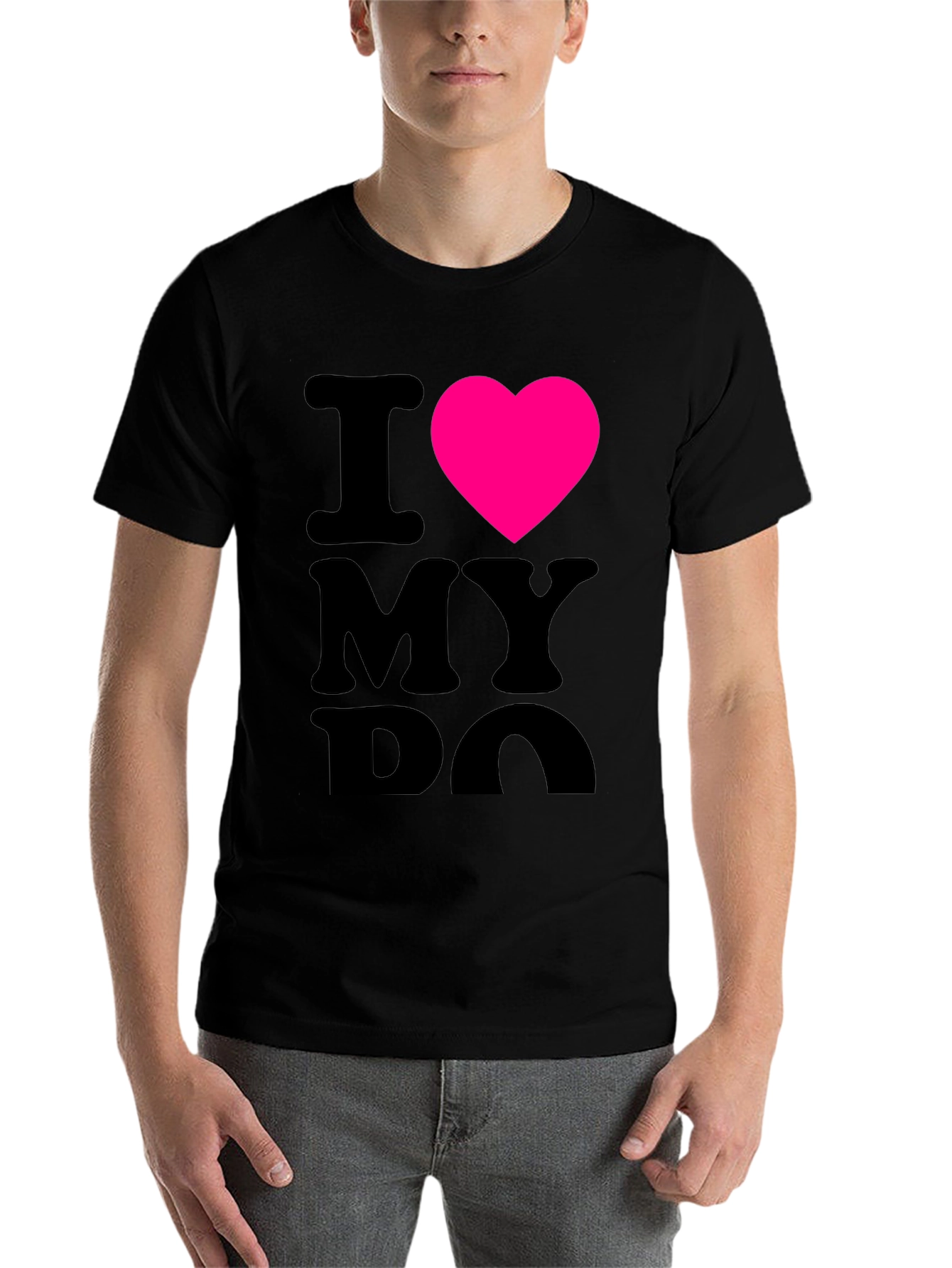 Black I Heart My Dog Black T-Shirt view 7