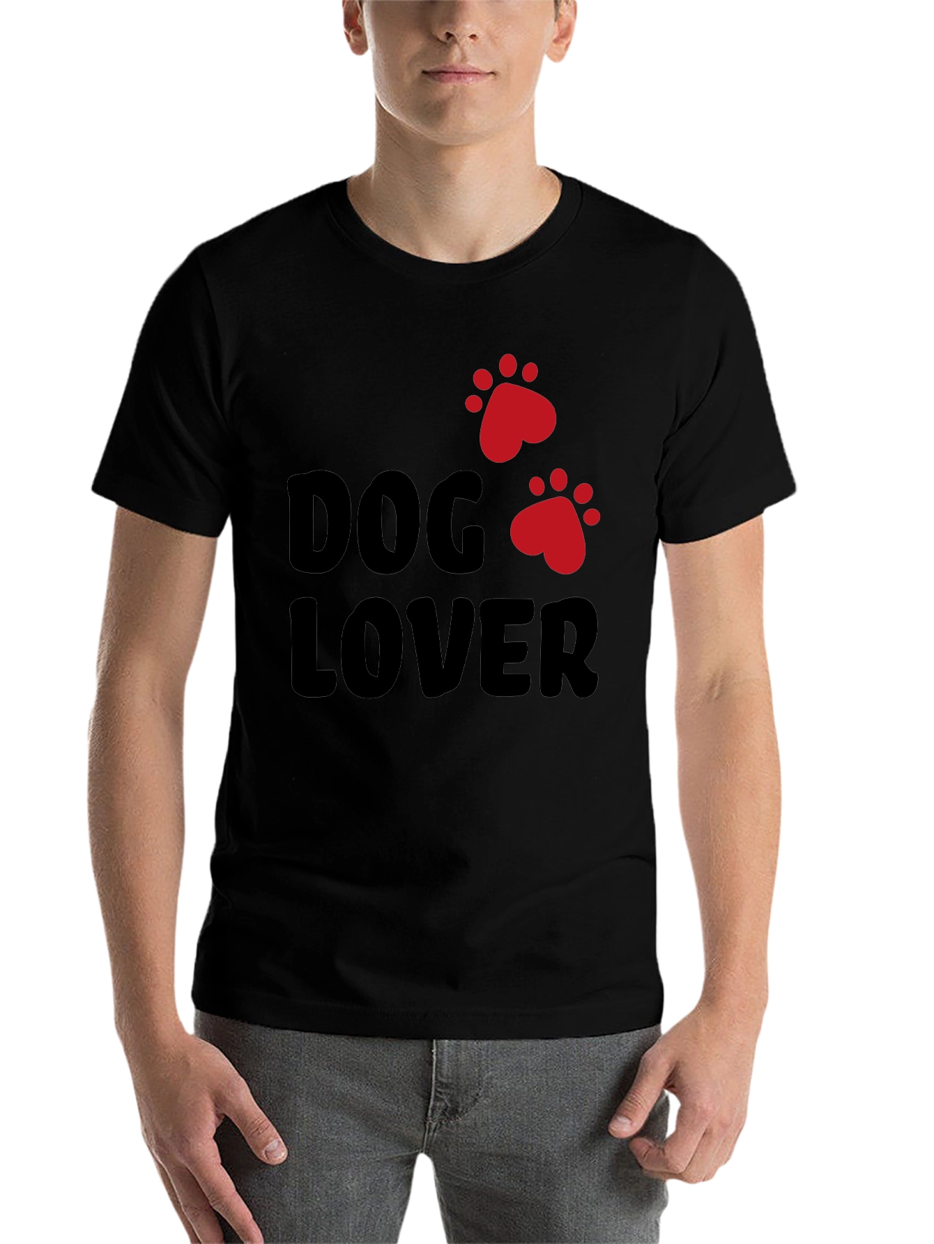 Black Dog Lover Graphic Tee - Casual Wear view 7