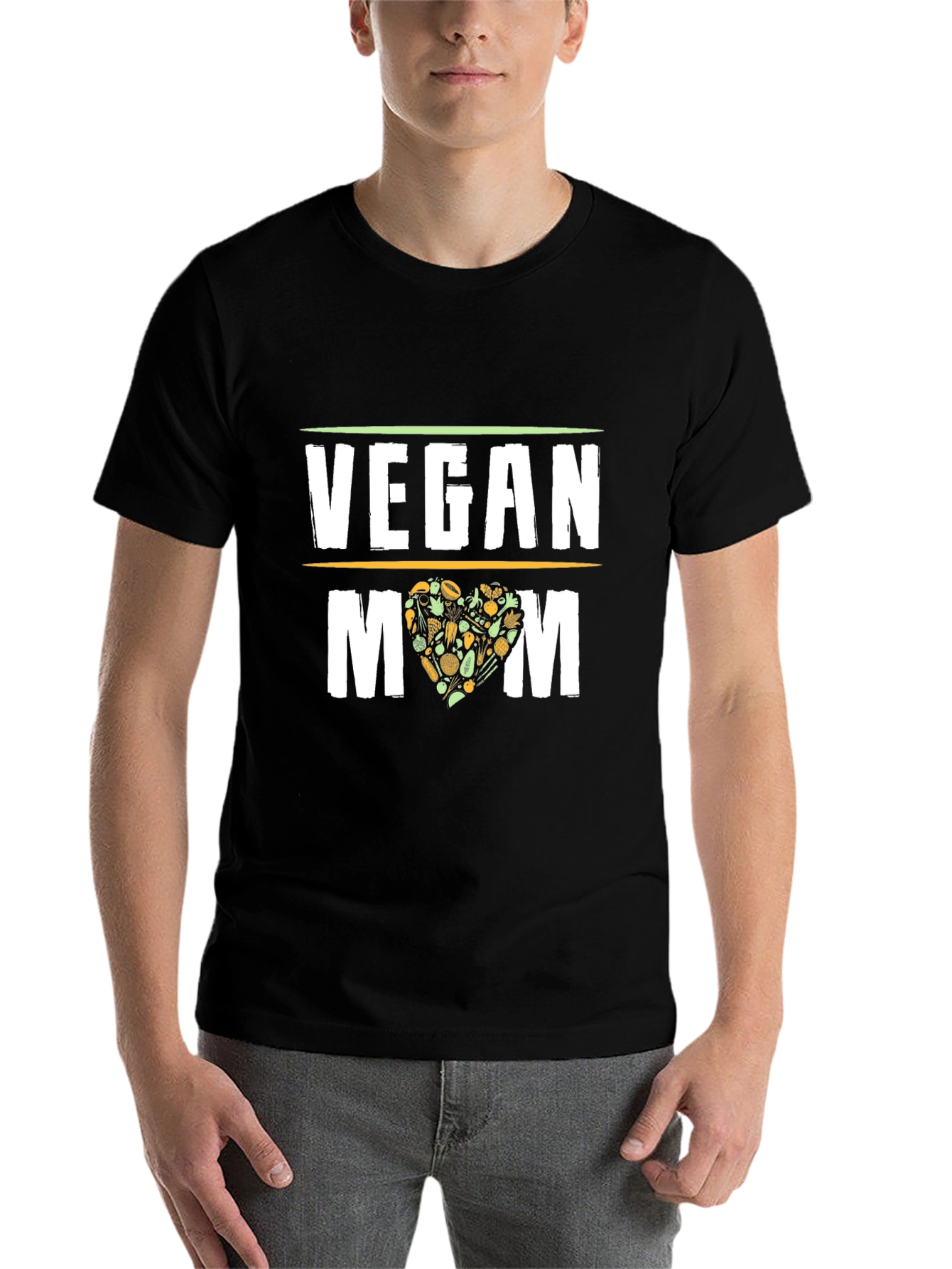 Vegan Mom T-Shirt - Black Graphic Tee - 7