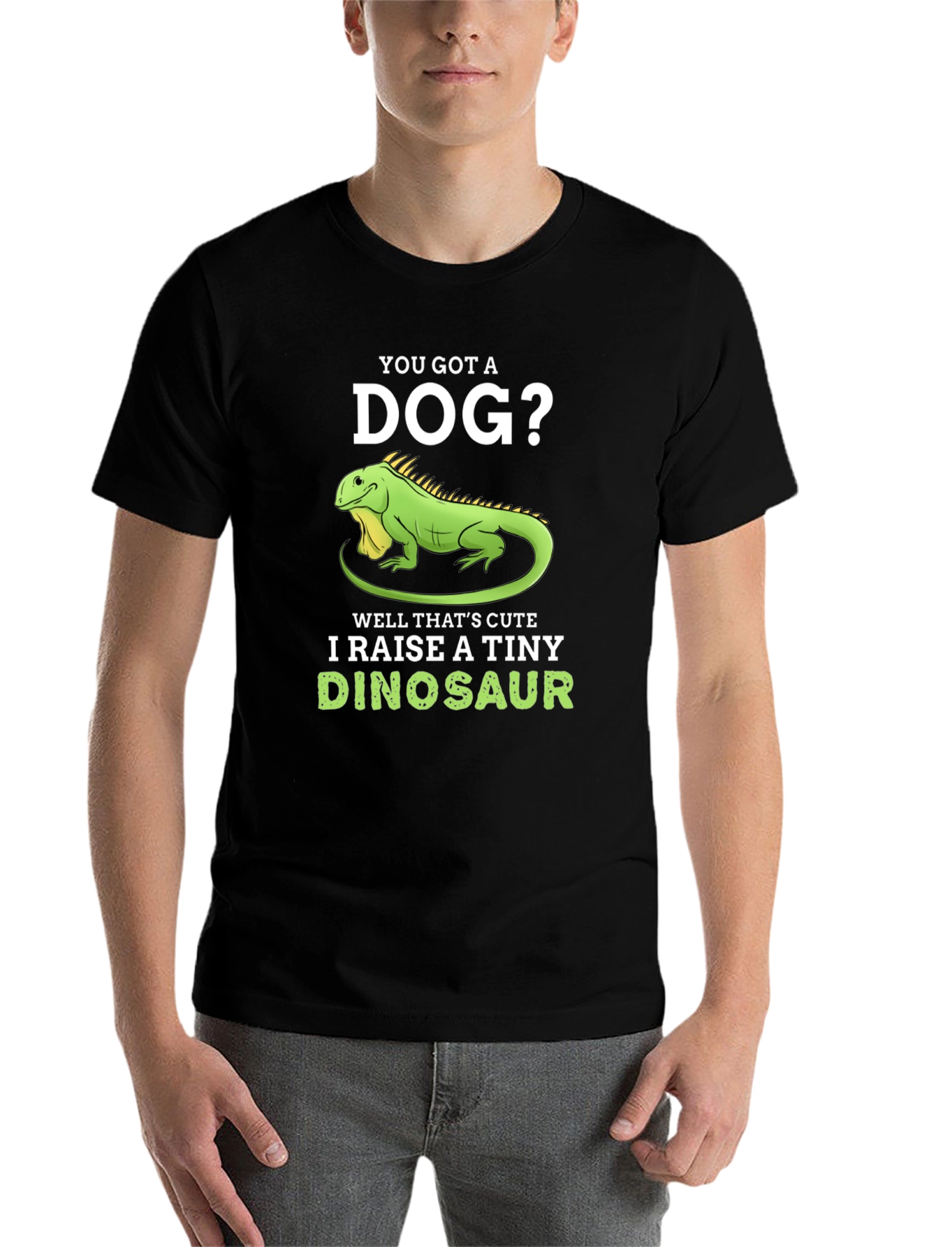 Black I Raise A Tiny Dinosaur T-Shirt, Reptile Lover Tee view 7