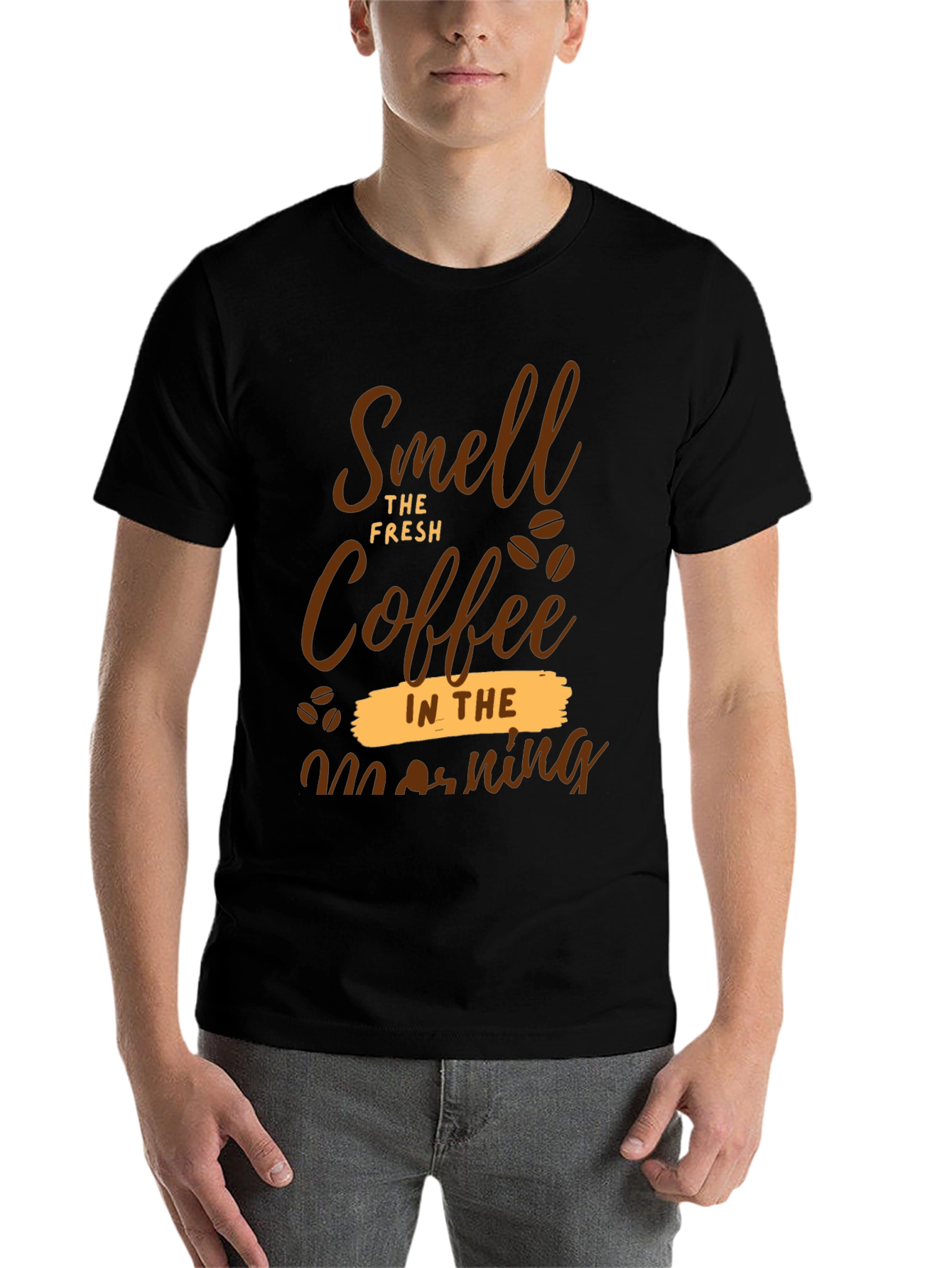 Black Smell The Fresh Coffee T-Shirt view 7