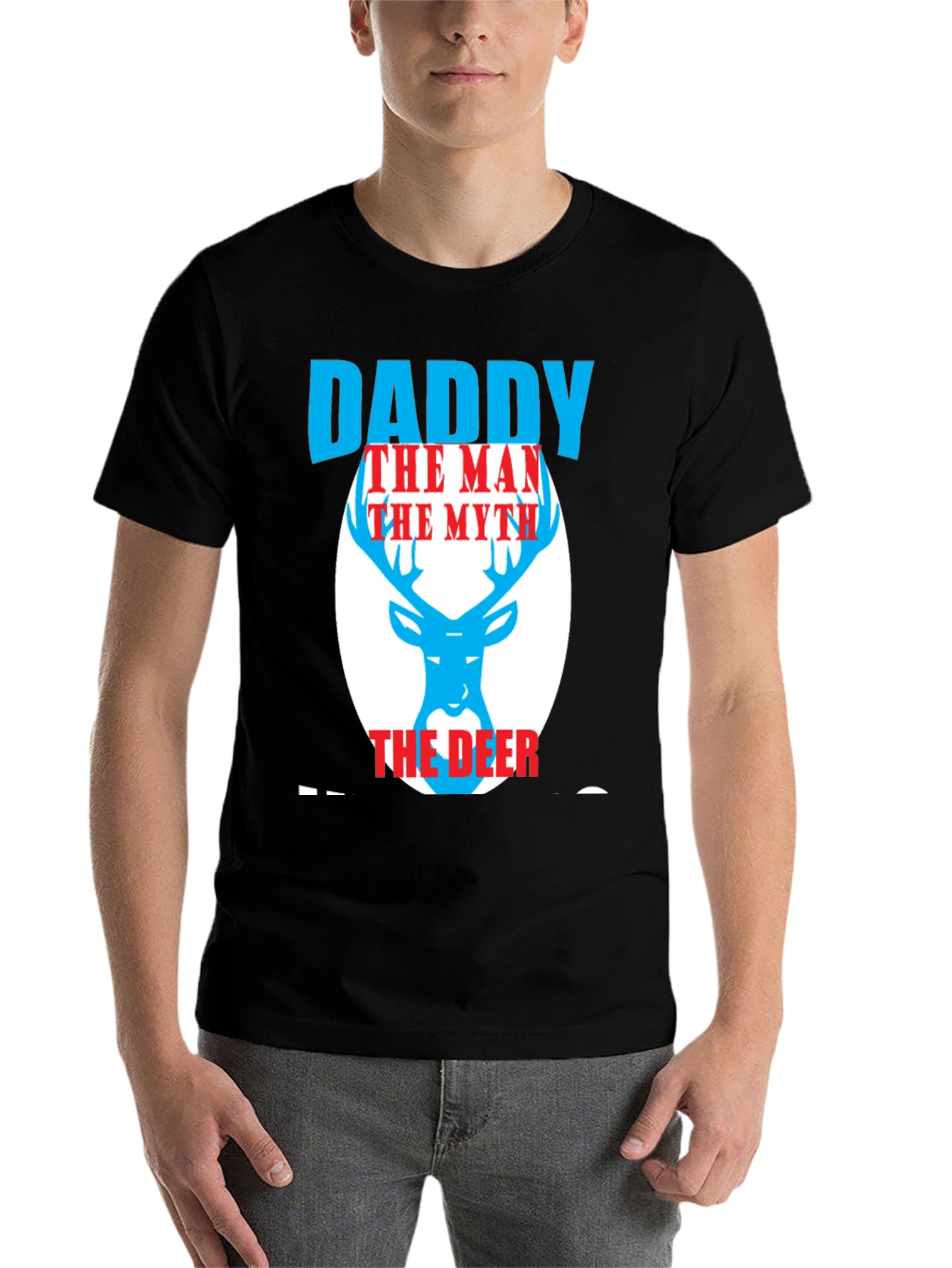 Black Daddy the Man the Myth the Deer Graphic Tee view 7