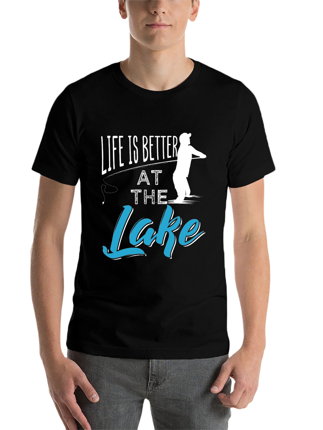 Black Life is Better at the Lake Fishing T-Shirt view 7