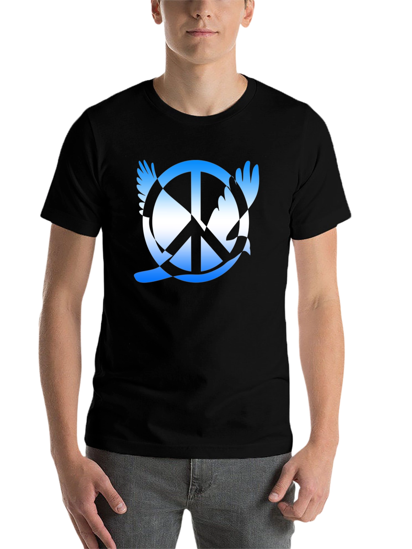 Black Peace Dove Graphic T-Shirt - Black view 7