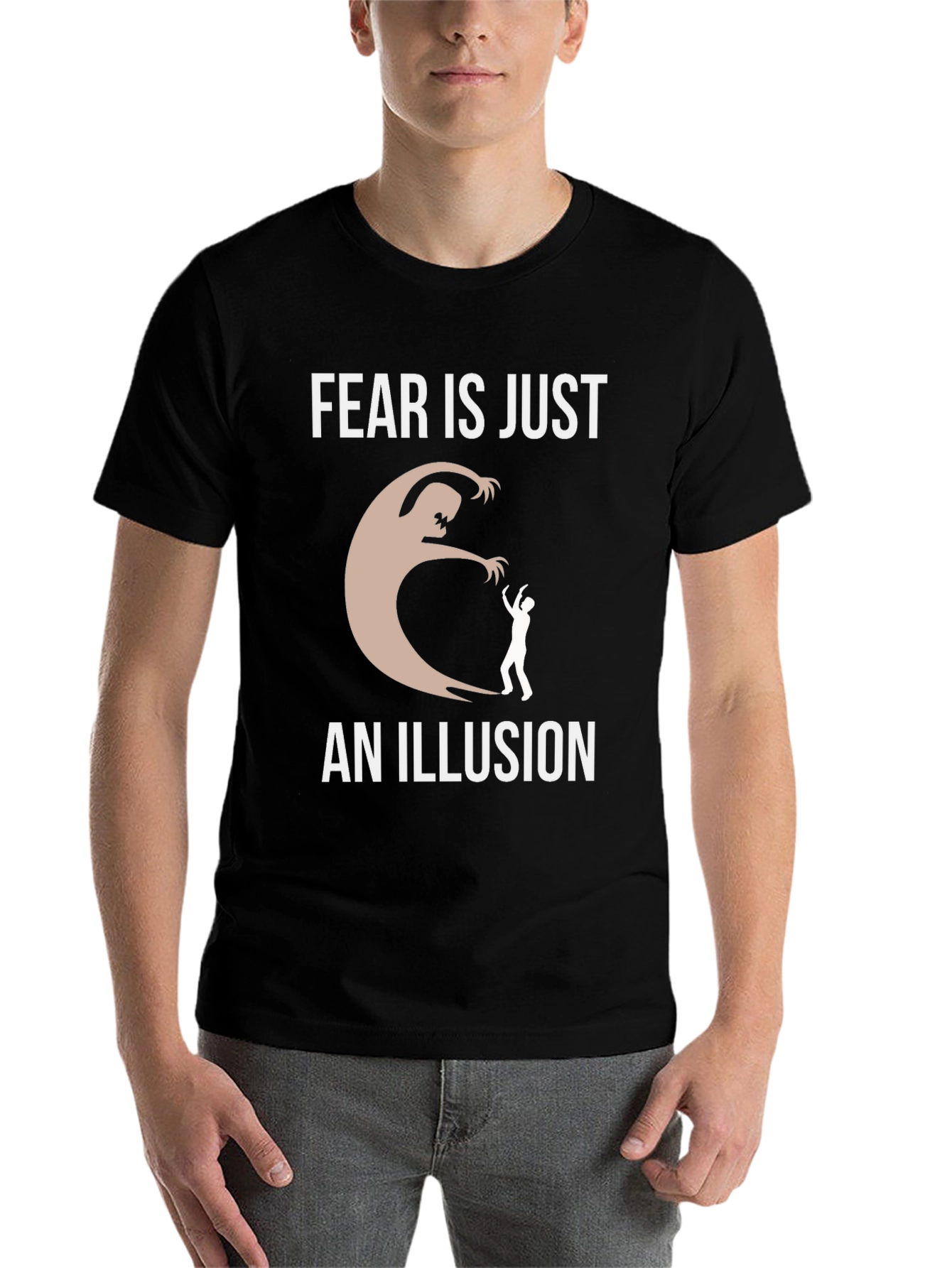 Black Fear Is Just An Illusion Graphic T-Shirt view 7