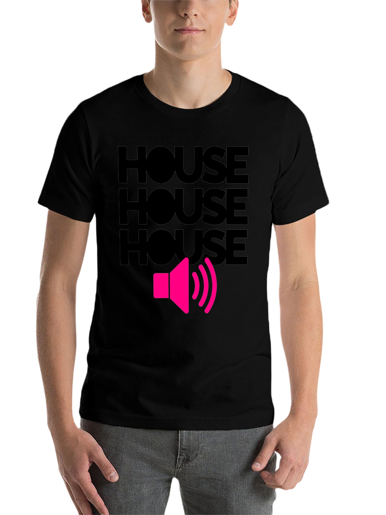 Black House Music T-Shirt - Loud Speaker Design view 7
