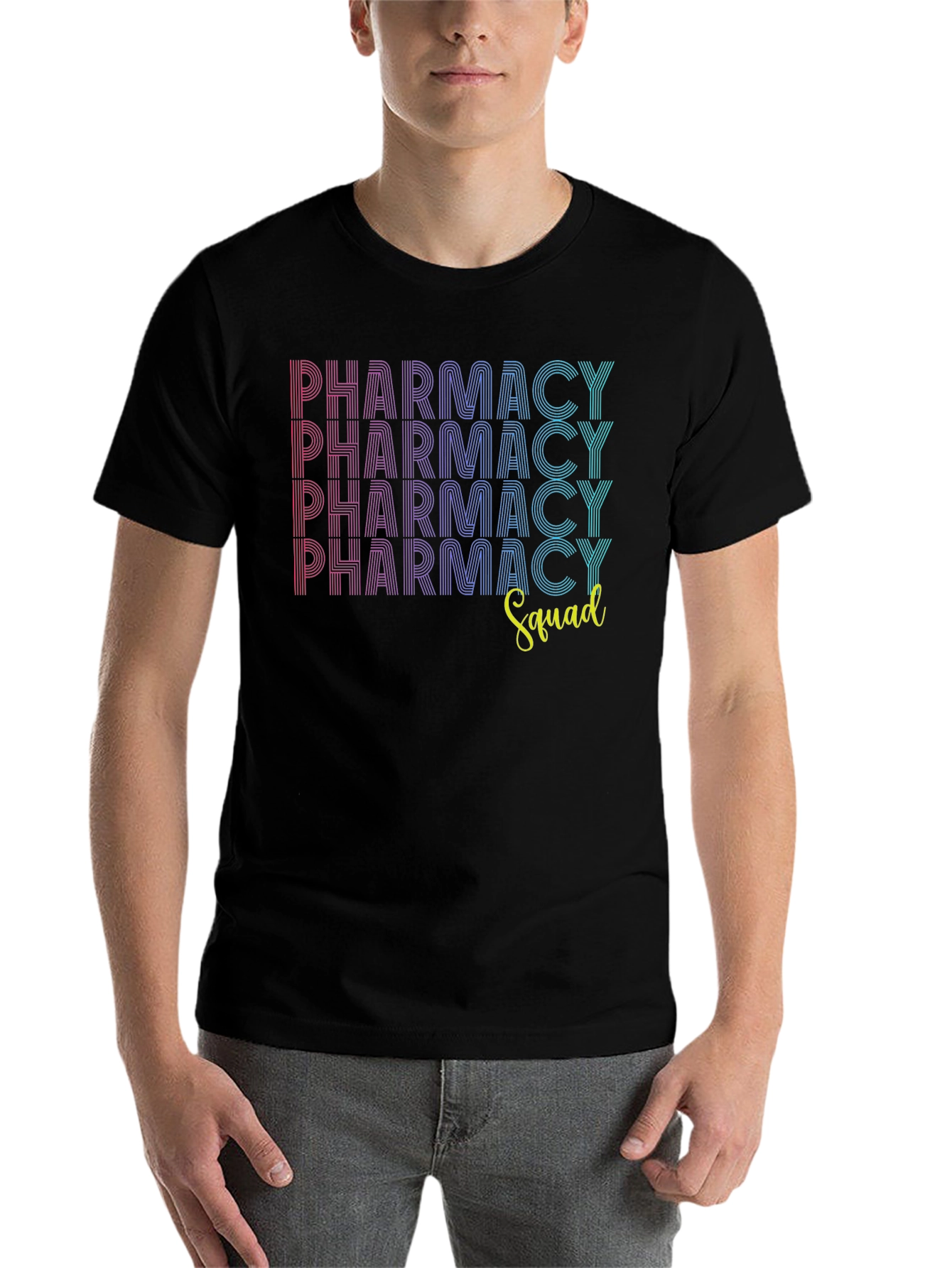 Black Pharmacy Squad Graphic Tee - Trendy & Comfortable view 7