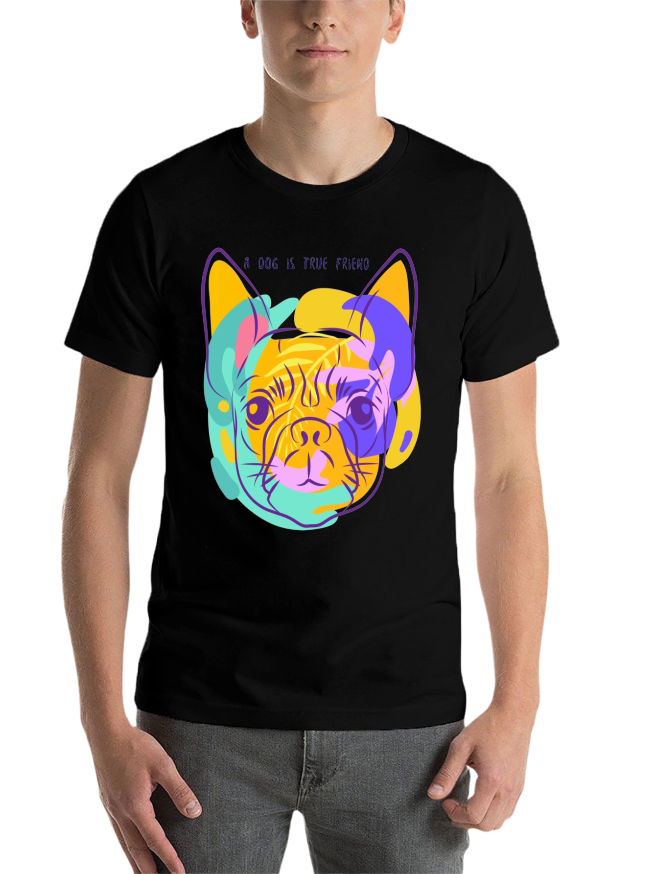 Black Dog is True Friend Graphic Tee view 7