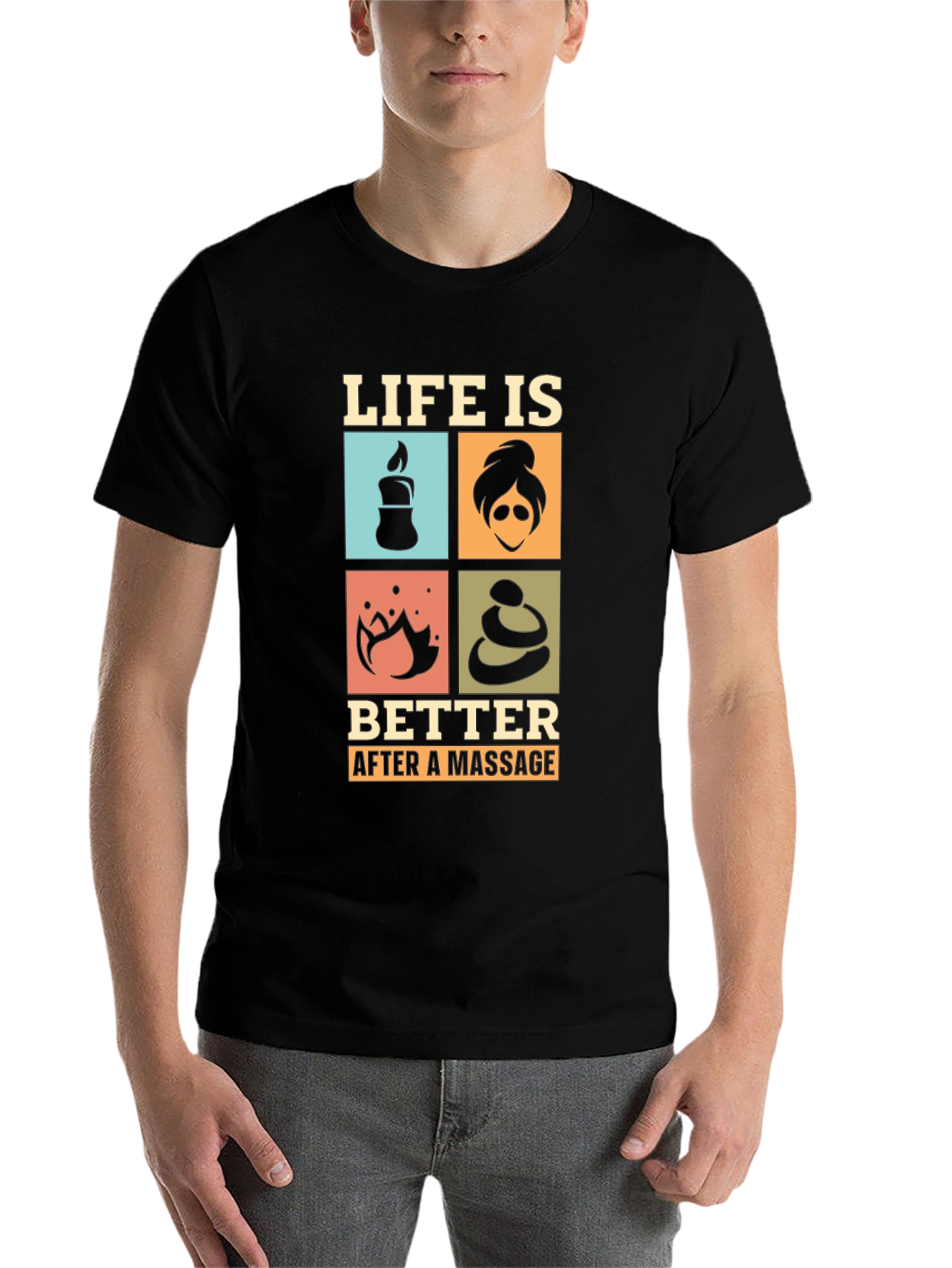 Black Life is Better After a Massage T-Shirt view 7