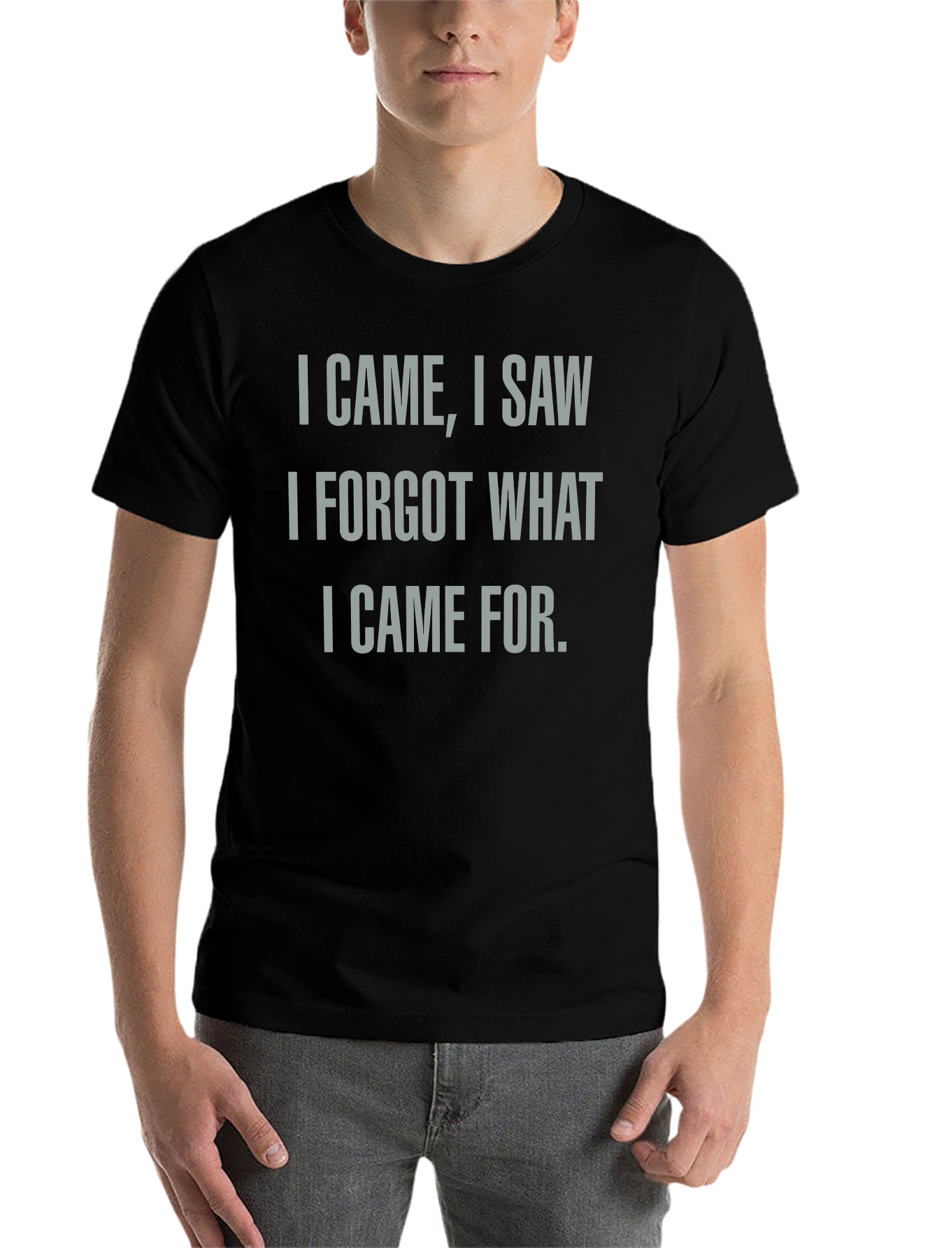 Black Funny I Came I Saw I Forgot T-Shirt view 7