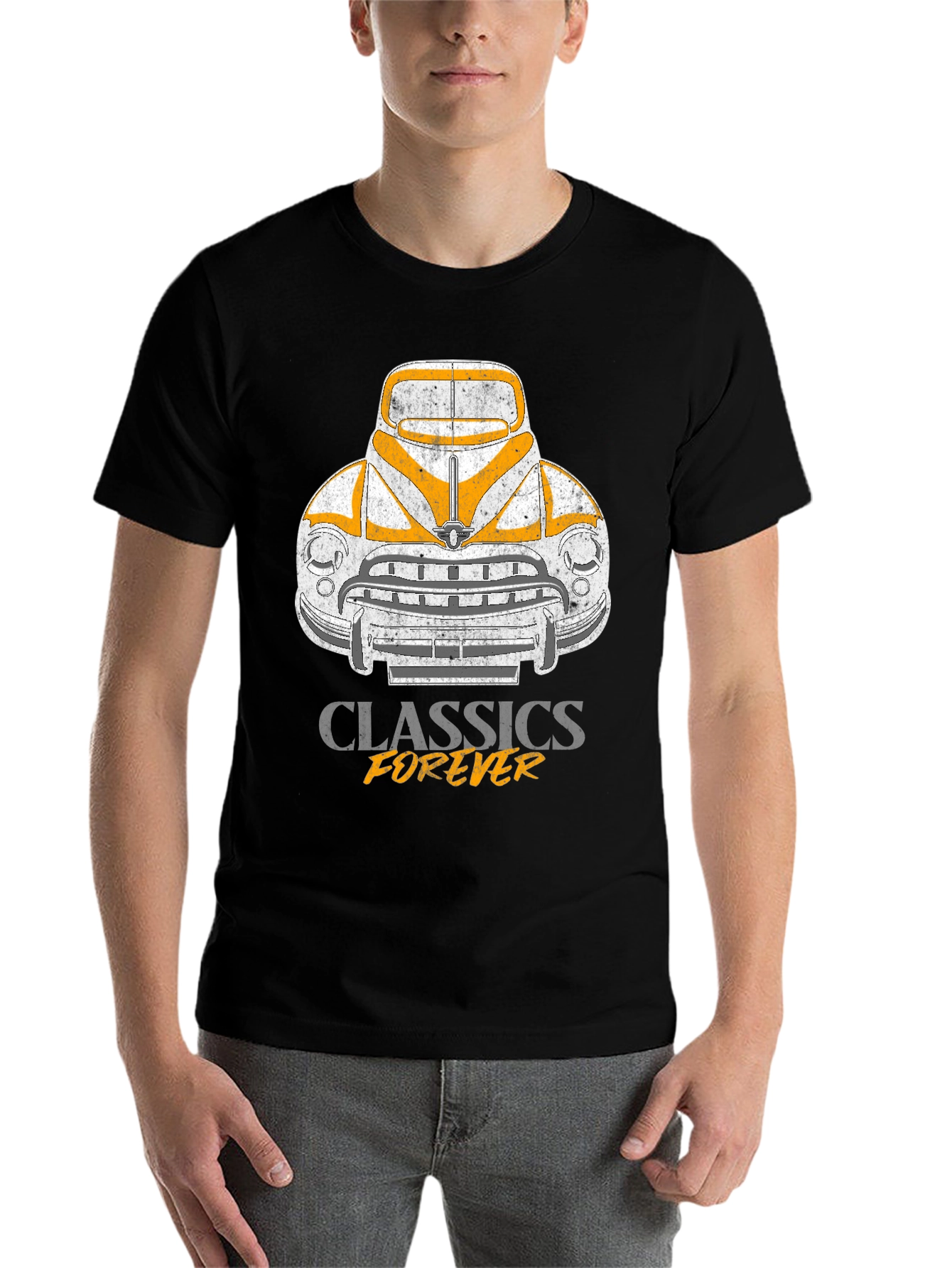 Black Classic Car Graphic T-Shirt - Forever in Style view 7