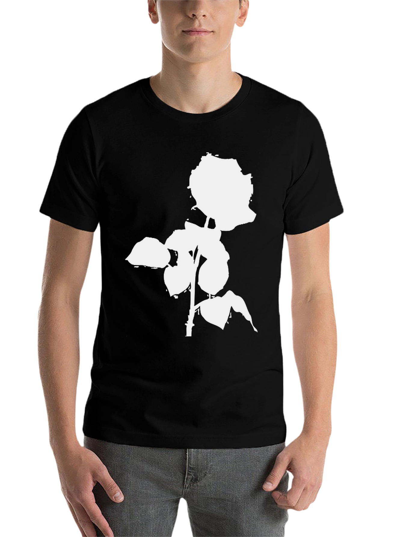 Black Rose Graphic T-Shirt - Bold Black Tee view 7